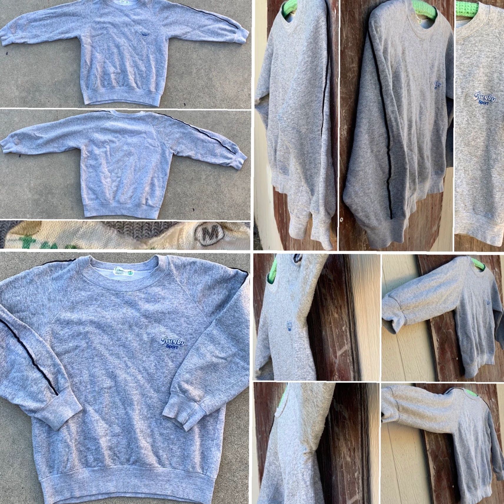 Vintage VINTAGE Tomato Designed By Franch Rugby Sweatshirt Raglan Crew Neck Unisex Adults Size M Gray Heather Long Sleeve Pullover Sports 1970s 1980s Size US M / EU 48-50 / 2 - 5 Thumbnail