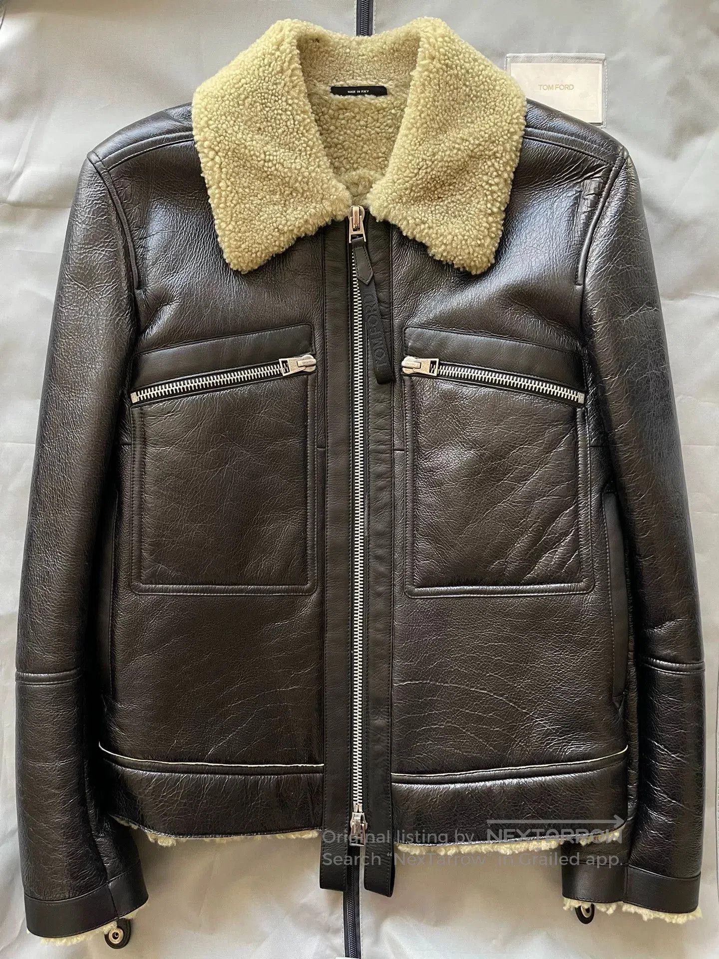 Tom Ford TOM FORD Leather Jacket with Fur Lining. Size US S / EU 44-46 / 1 - 1 Thumbnail