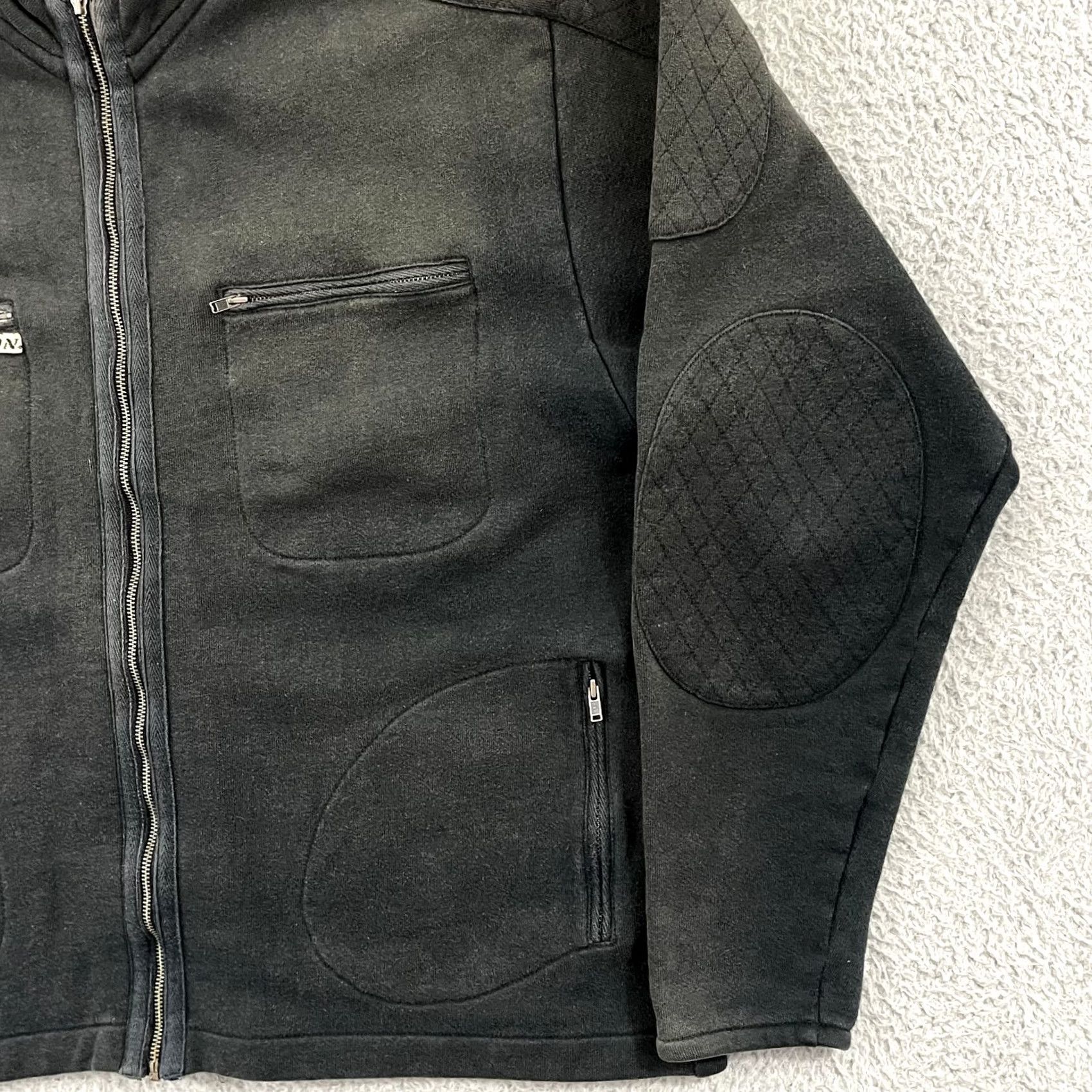 Harley Davidson VINTAGE Harley-Davidson Sweatshirt Womens Large Black Faded 90s Zip Biker Riding Ladies Large Zip Sweatshirt Black Size L / US 10 / IT 46 - 5 Thumbnail
