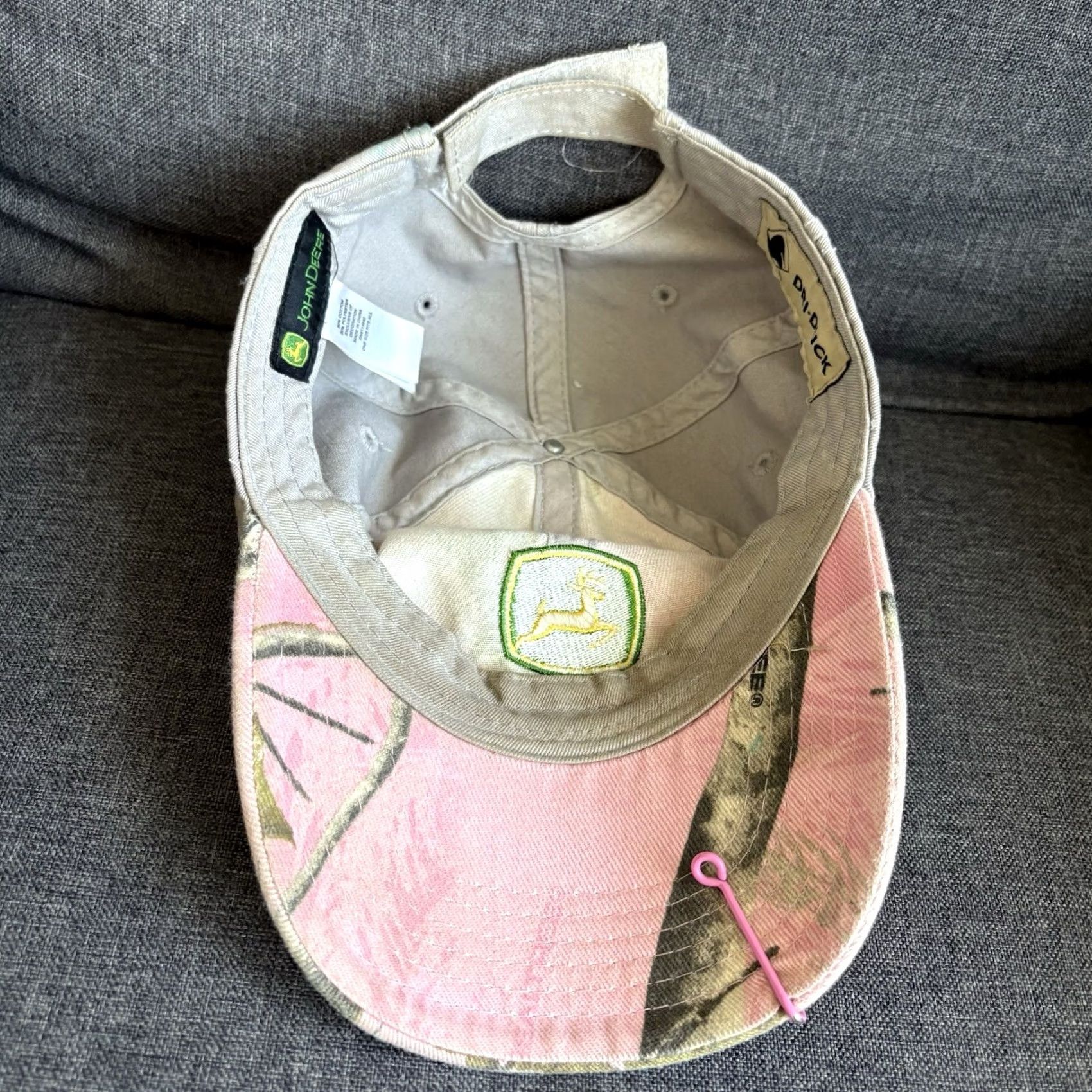 John Deere John Deere Hat Cap Strapback Pink Camouflage Dri Duck Fishing Farm Hunting Adjustable Cotton Baseball Cap Womens Mens Unisex Adults Size ONE SIZE - 7 Thumbnail