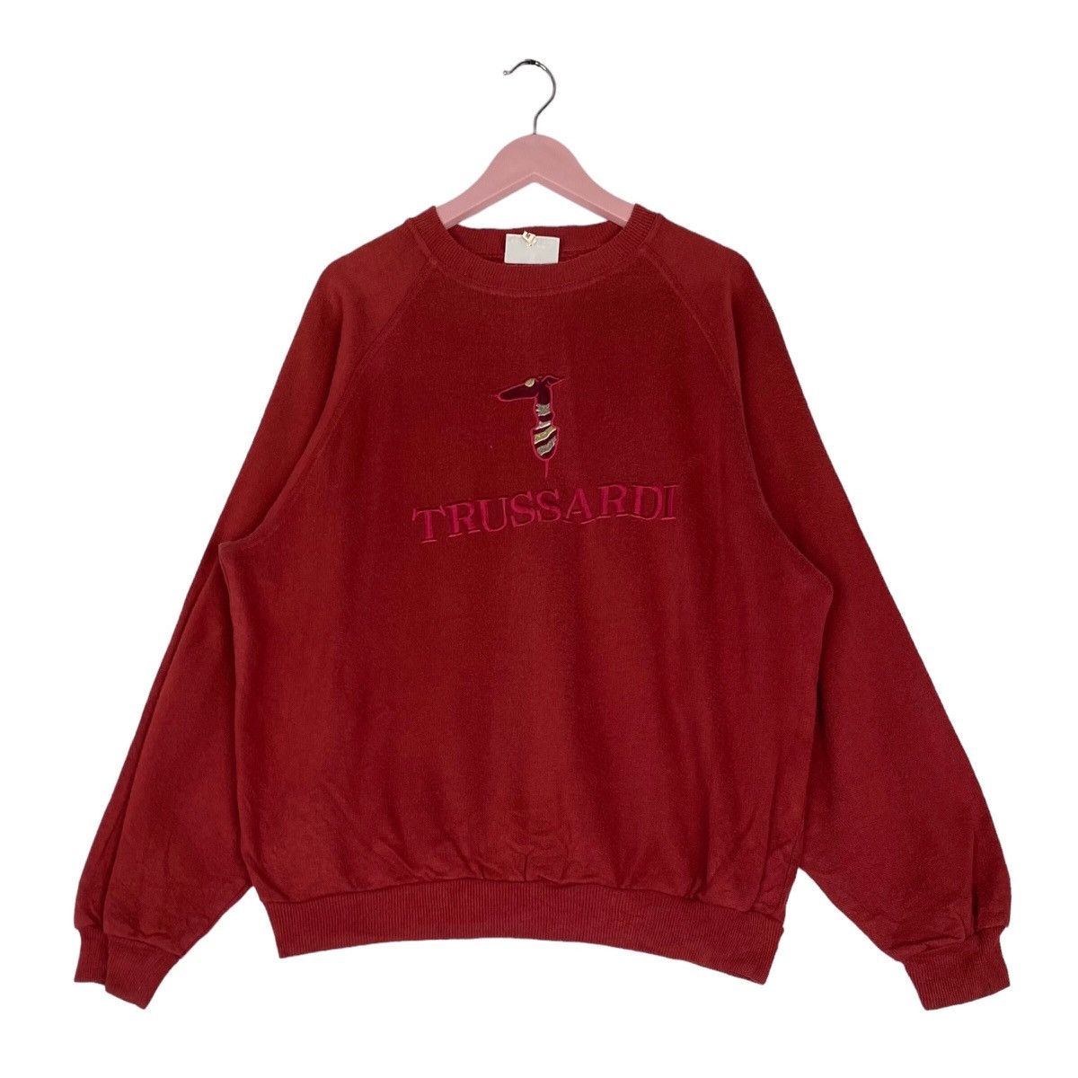 Trussardi × Vintage Vintage 90s Trussardi Sweatshirt Crewneck Size US L / EU 52-54 / 3 - 1 Thumbnail