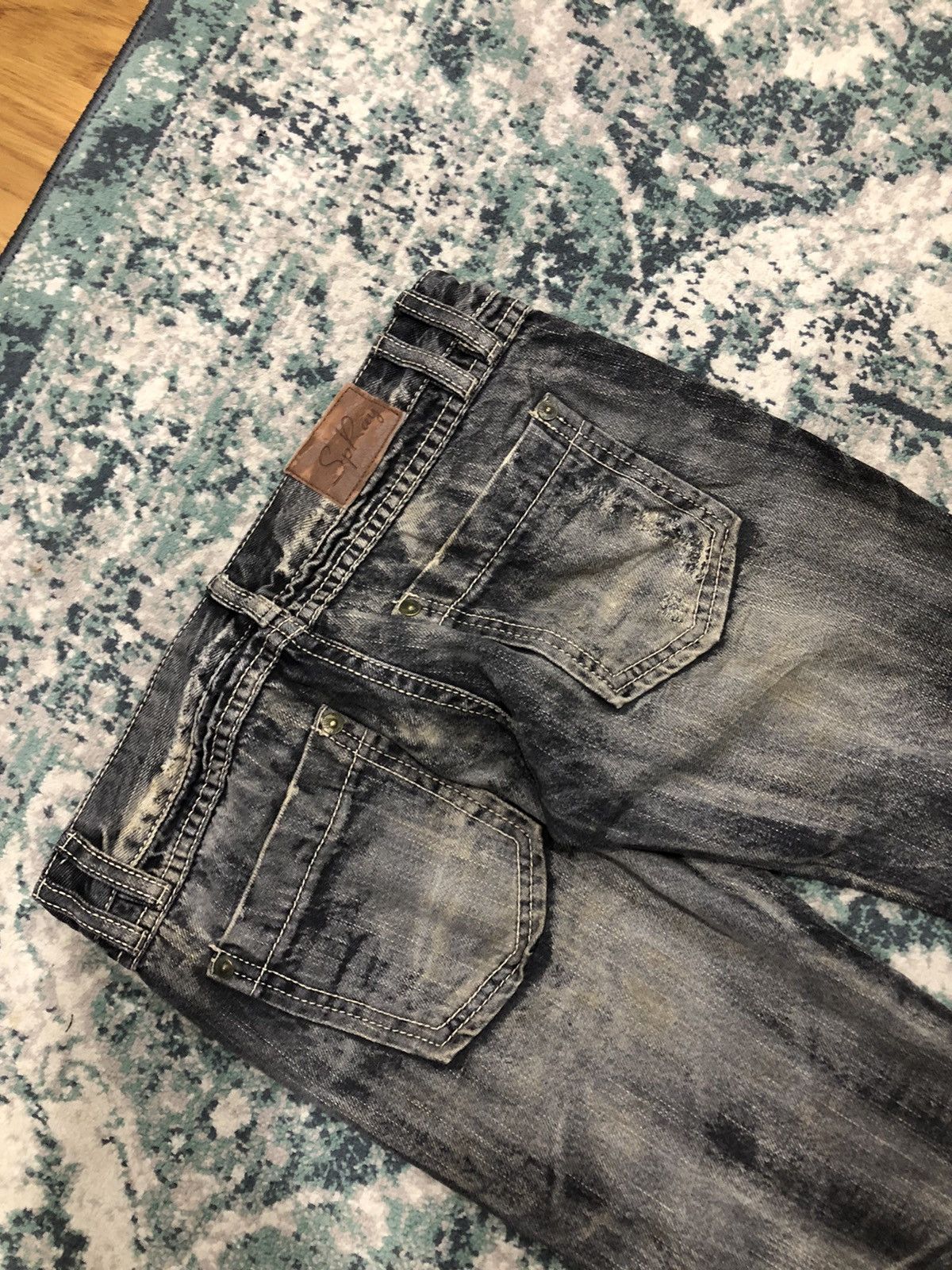 14th Addiction 2000s Japanese Brand SpRay Distressed Flared Denim Size US 29 - 15 Thumbnail