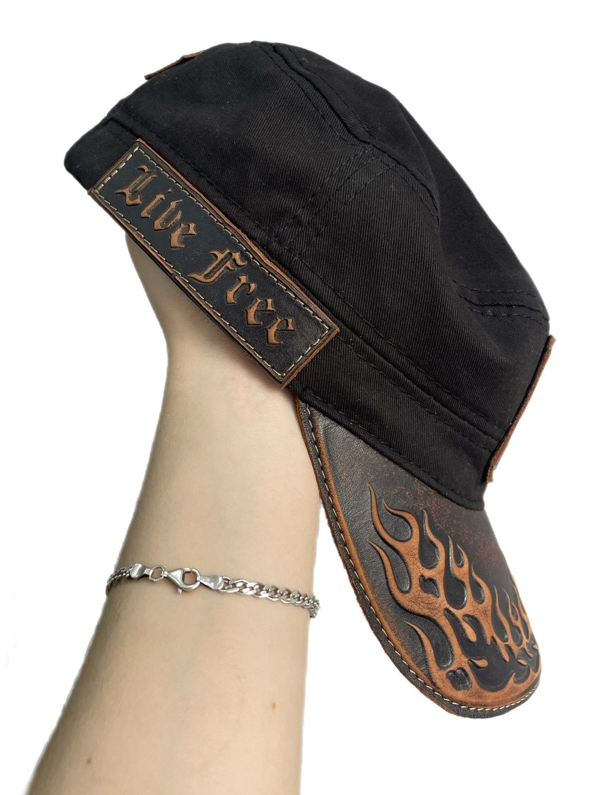 West Coast Choppers Patchwork west coast choppers cadet hat cap flames style Size ONE SIZE - 9 Thumbnail