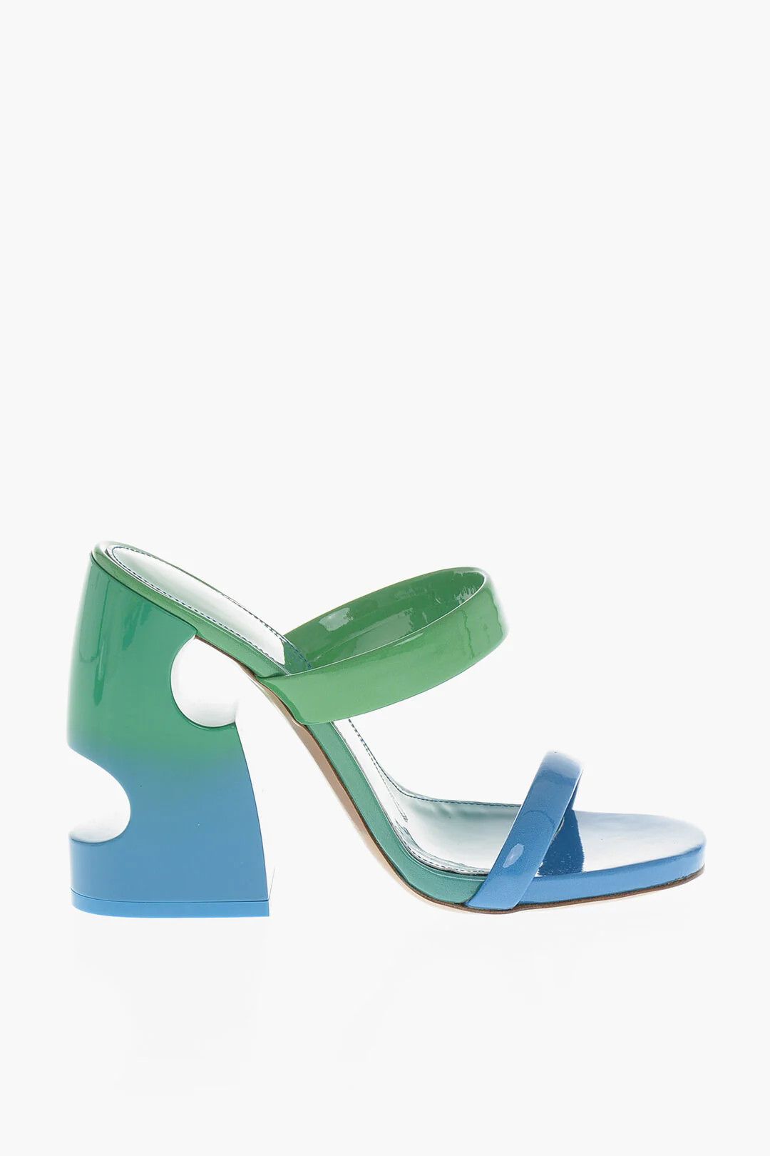 Off-White og1mm0426 Gradient-effect Leather Sandals in Blue & Green Size US 7 / IT 37 - 1 Thumbnail