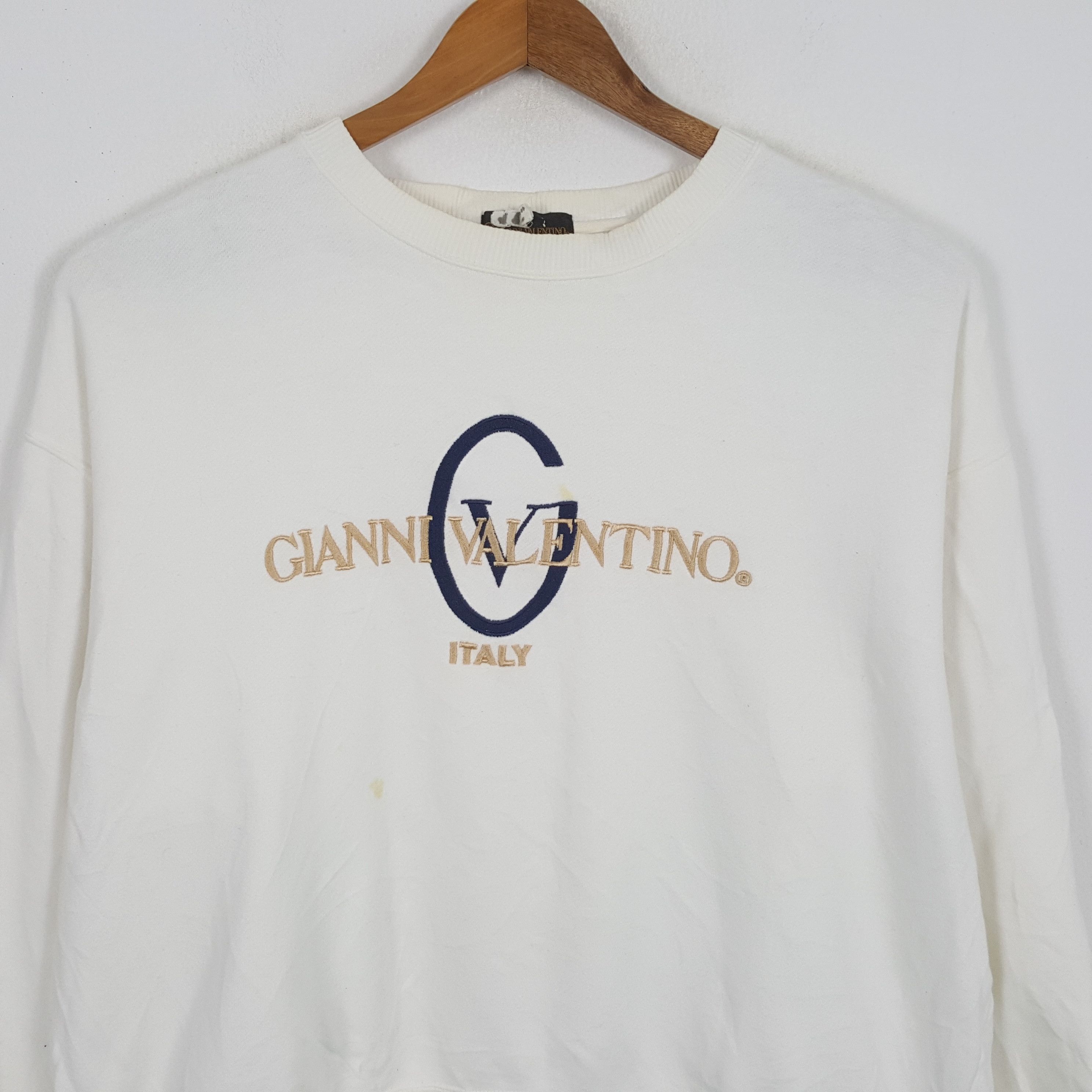Gianni Valentino × Valentino × Vintage Vintage GIAANI VALENTINO Italian Brand Embroidery Sweatshirt Size US XXL / EU 58 / 5 - 2 Thumbnail
