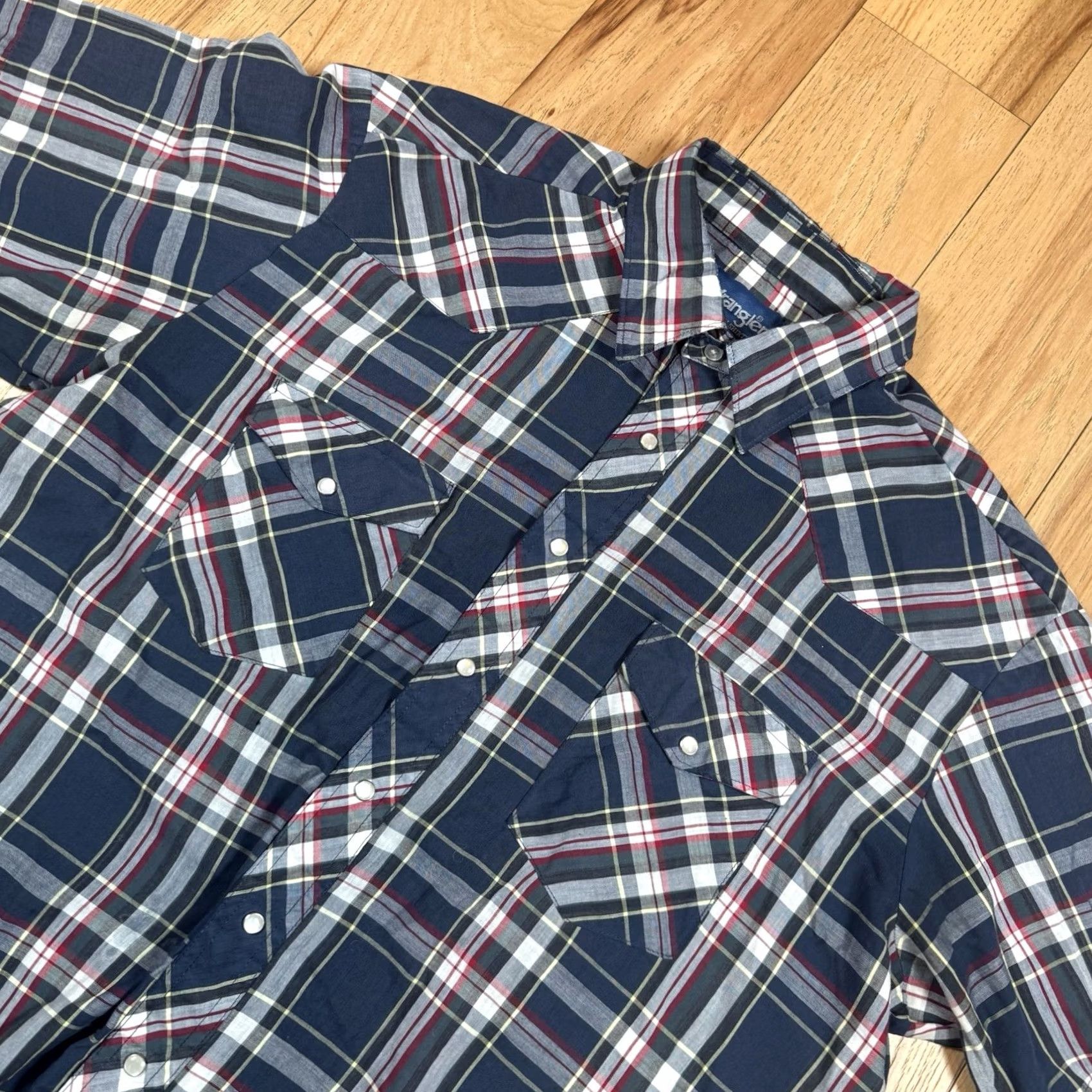 Wrangler VINTAGE Wrangler Plaid Pearl Snap Shirt XL Mens Blue Western Cowboy Rodeo Button-Up Size US XL / EU 56 / 4 - 2 Thumbnail