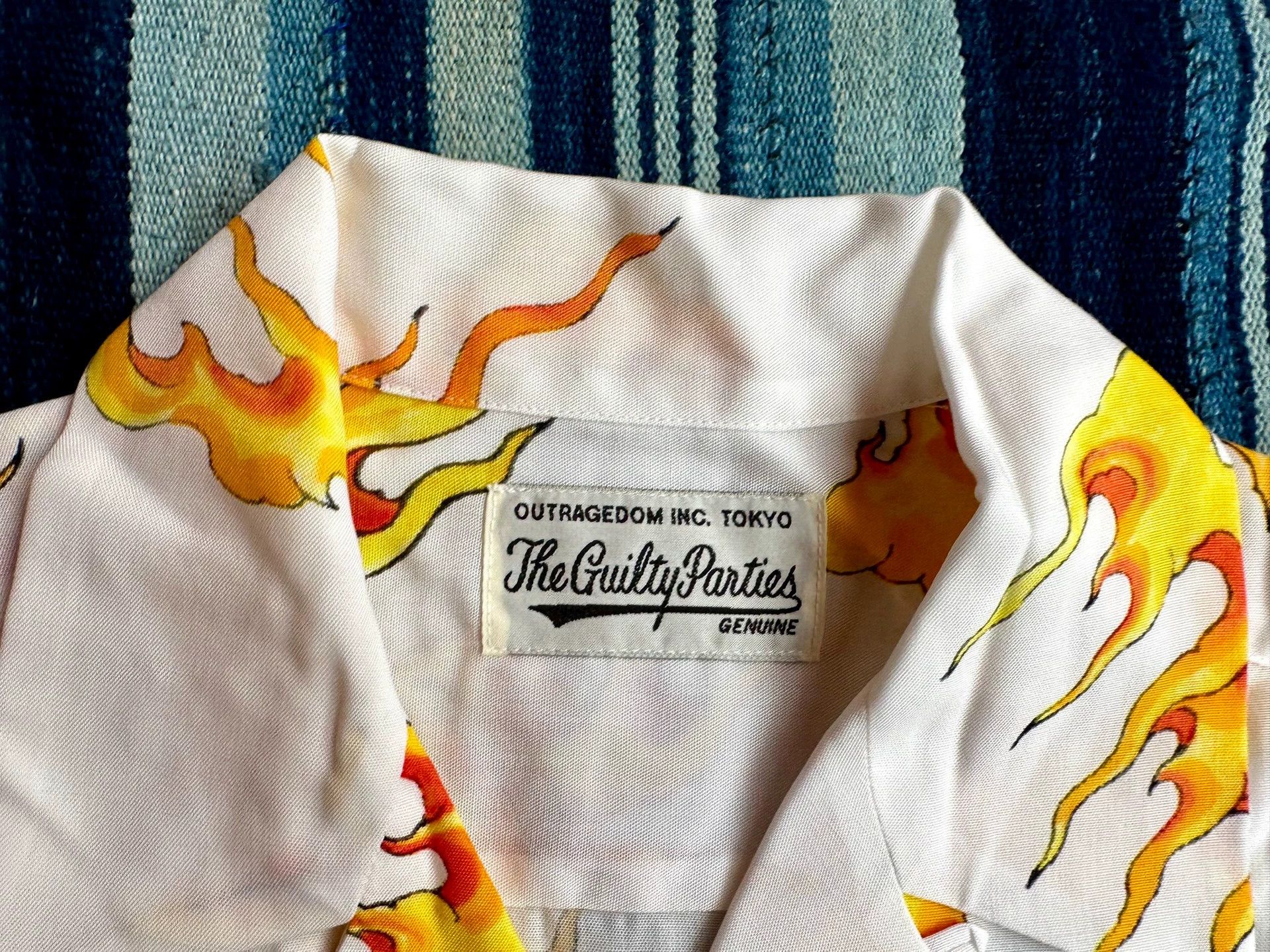 Wacko Maria WACKO MARIA x TIM LEHI flame tiger aloha shirt Cuban collar Size US L / EU 52-54 / 3 - 8 Thumbnail