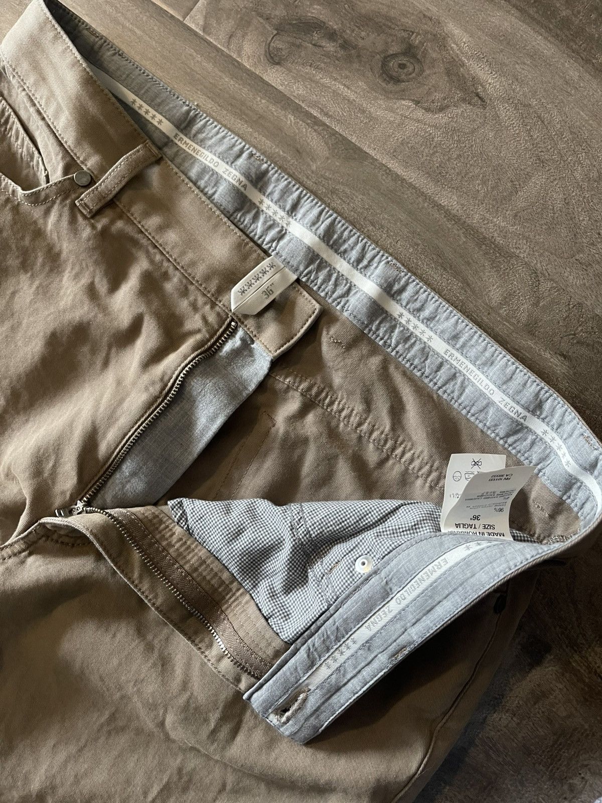 Ermenegildo Zegna Zegna Beige Khaki Casual Pants Size US 36 / EU 52 - 3 Thumbnail