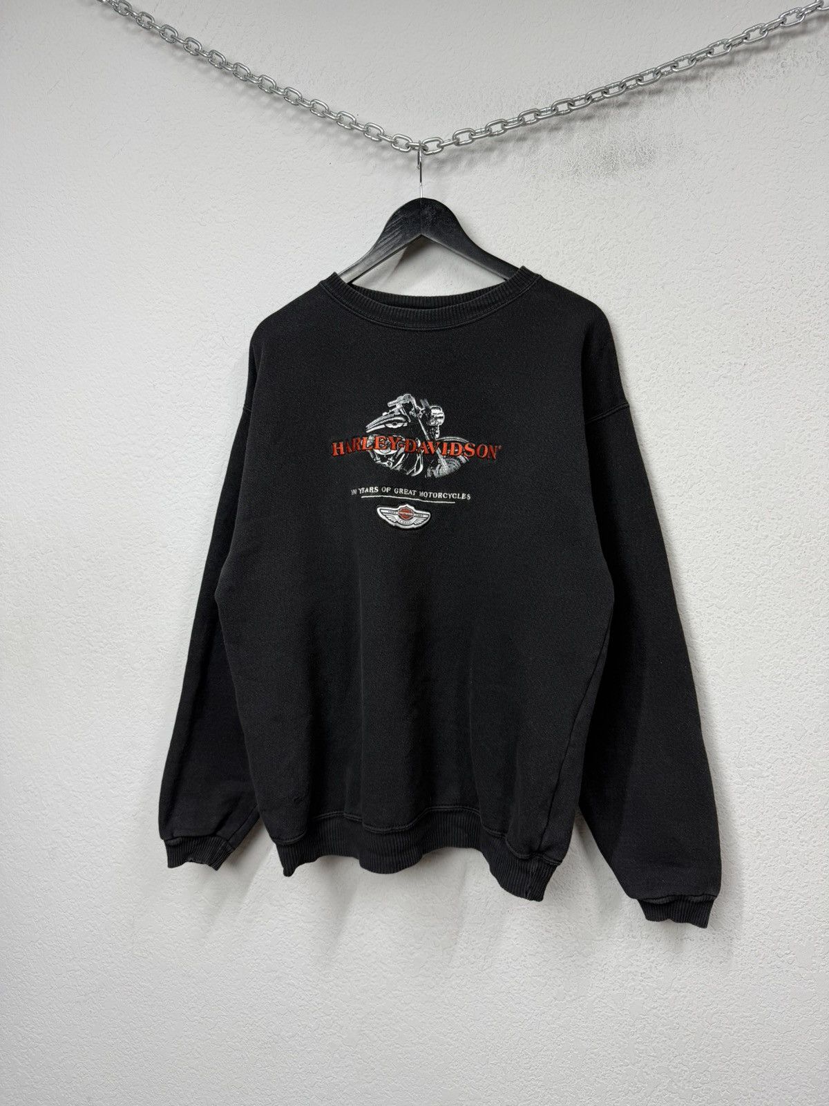 If Six Was Nine Vintage USA Harley-Davidson 100 Years Sweatshirt Distressed Size US XL / EU 56 / 4 - 3 Thumbnail