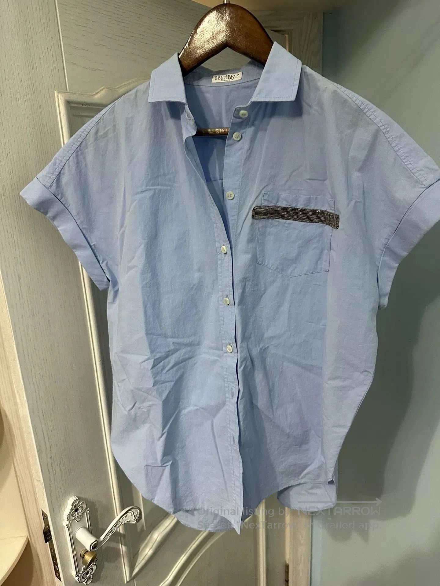 Brunello Cucinelli BC Brunello Cucinelli Pearl Button Shirt. Size M / US 6-8 / IT 42-44 - 1 Thumbnail