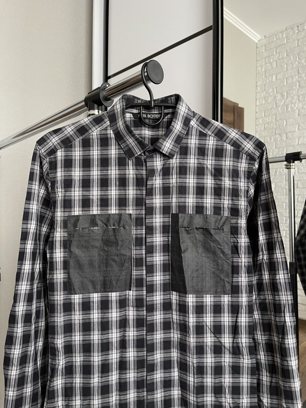 Neil Barrett Neil Barrett Shirt Button Up Long Sleeve Size US S / EU 44-46 / 1 - 5 Thumbnail