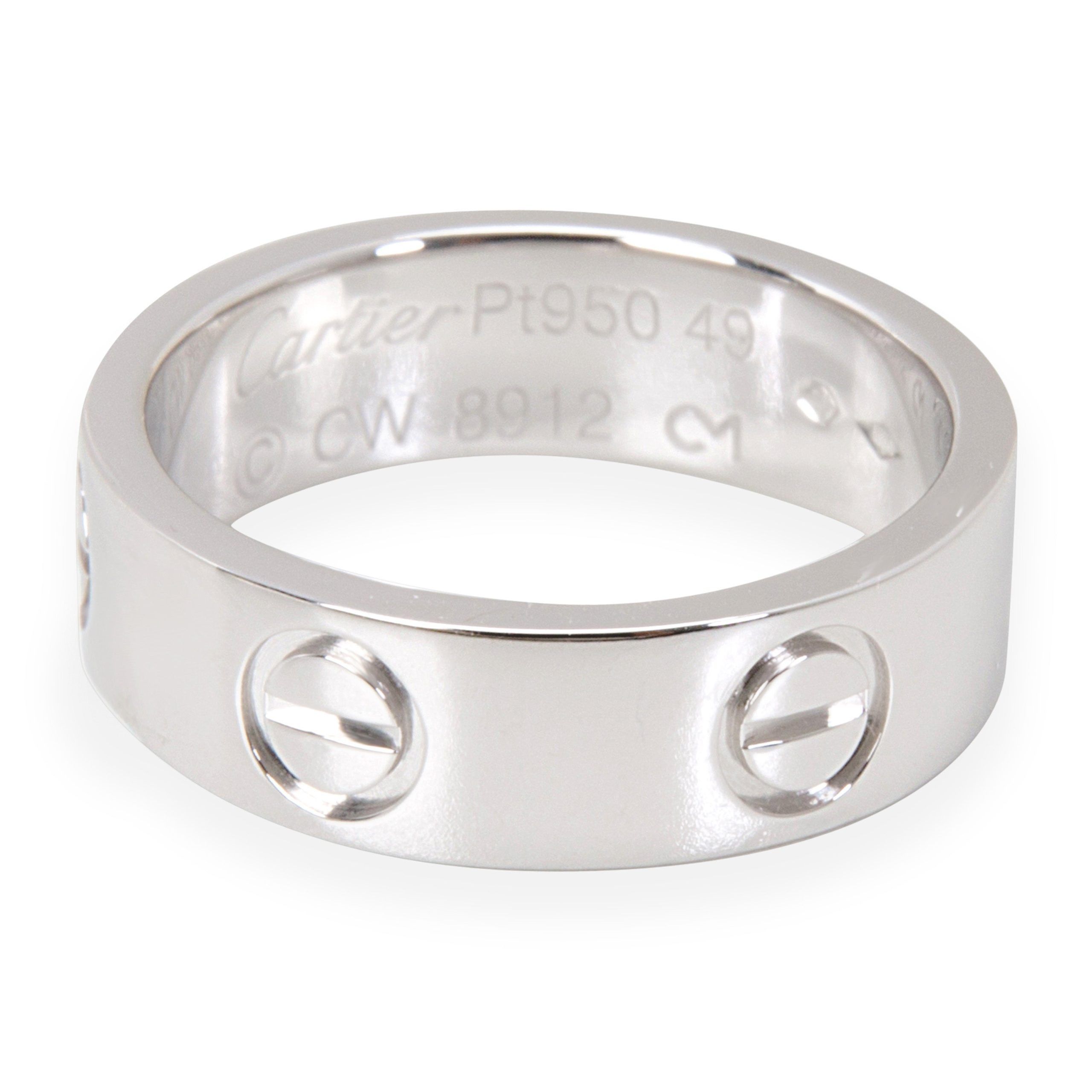 image of Cartier Love Ring Platinum in Silver, Women's