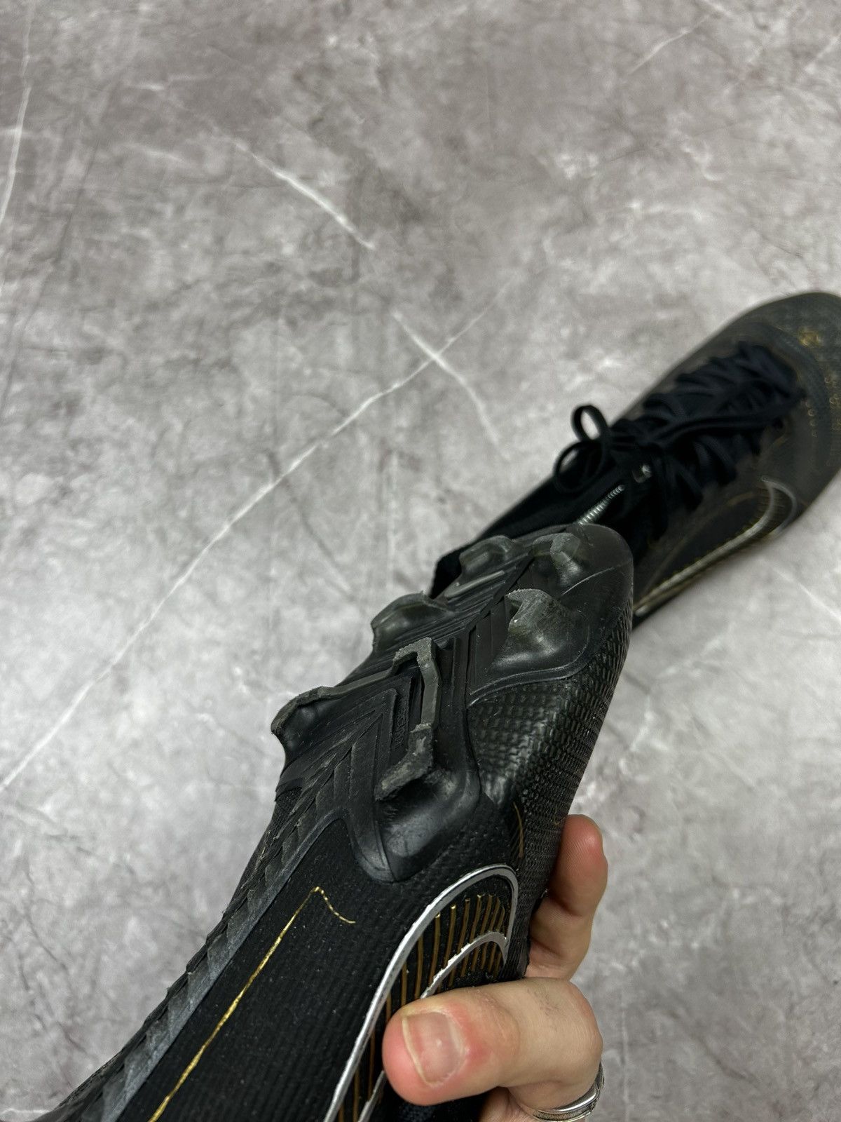 Nike Nike Mercurial Superfly 8 Pro FG Black Metallic Gold Size US 9.5 / EU 42-43 - 19 Thumbnail