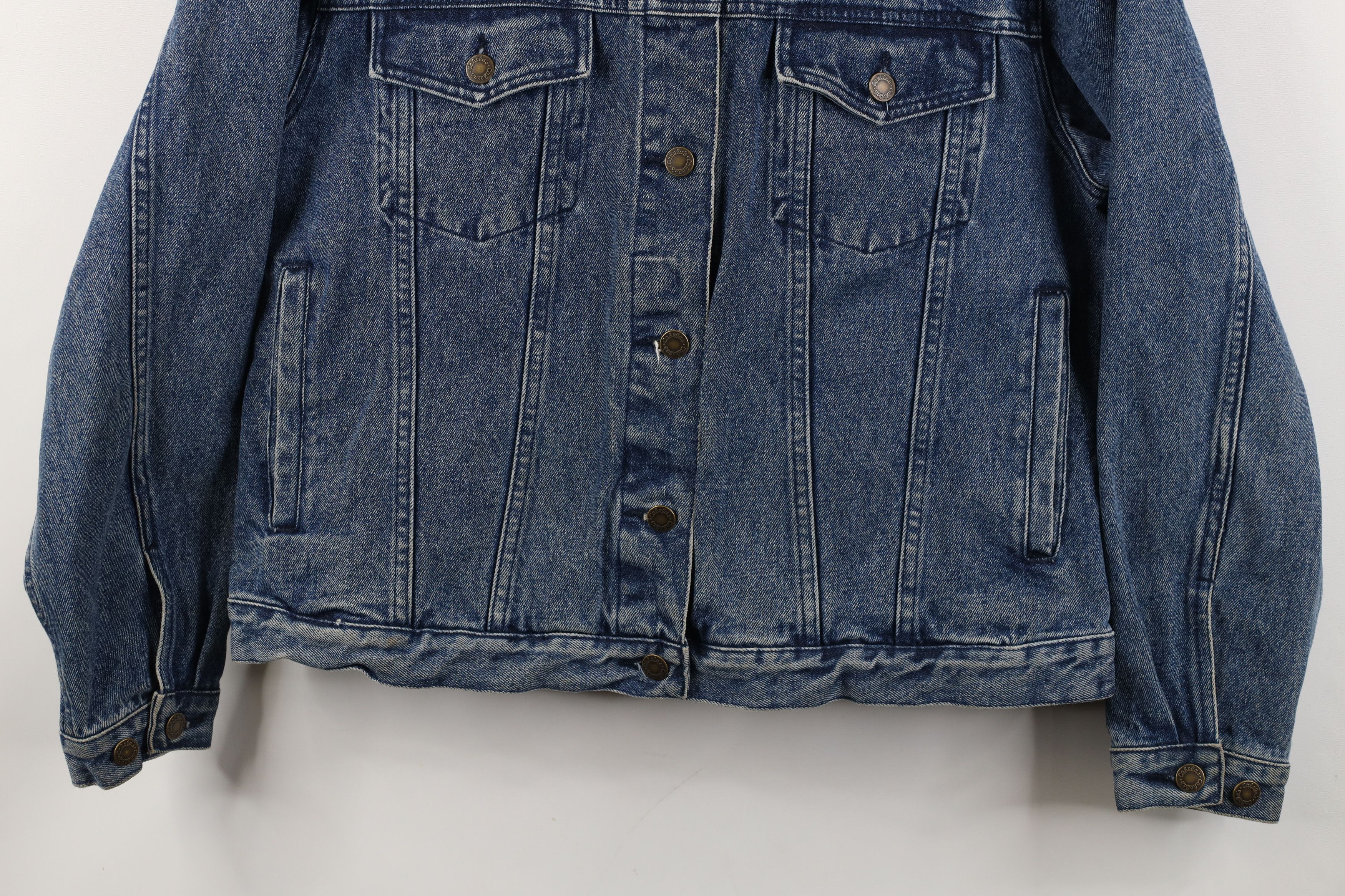 Cabelas Vintage 90s Cabelas Denim Jean Trucker Jacket Blue Cotton Size L / US 10 / IT 46 - 3 Thumbnail
