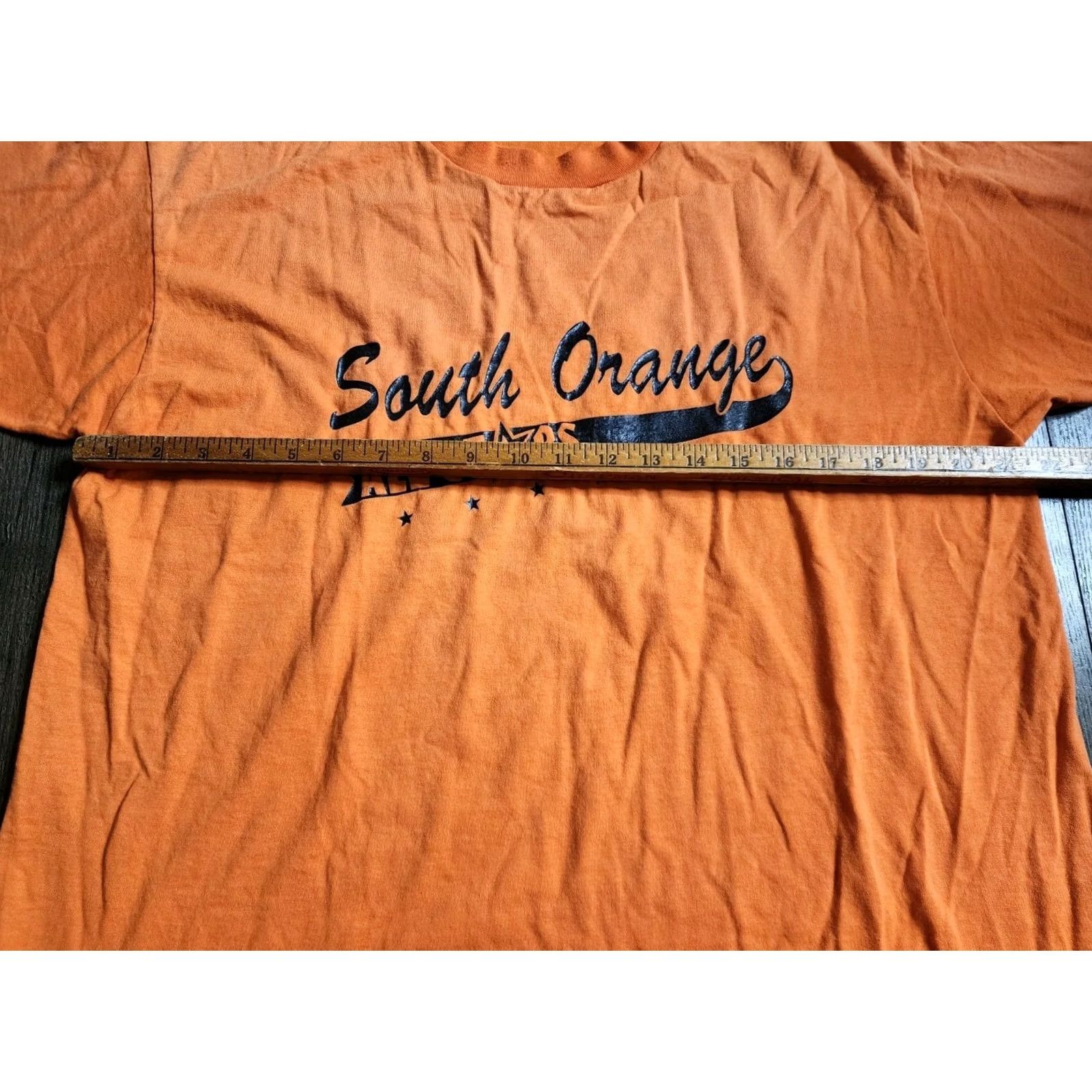 Fruit Of The Loom Vintage Fruit of the Loom Mens XL South Orange All Stars 1994 Baseball T Shirt Double Sided Organic Cotton Blend Orange Graphic Tee Mens Size US XL / EU 56 / 4 - 3 Thumbnail