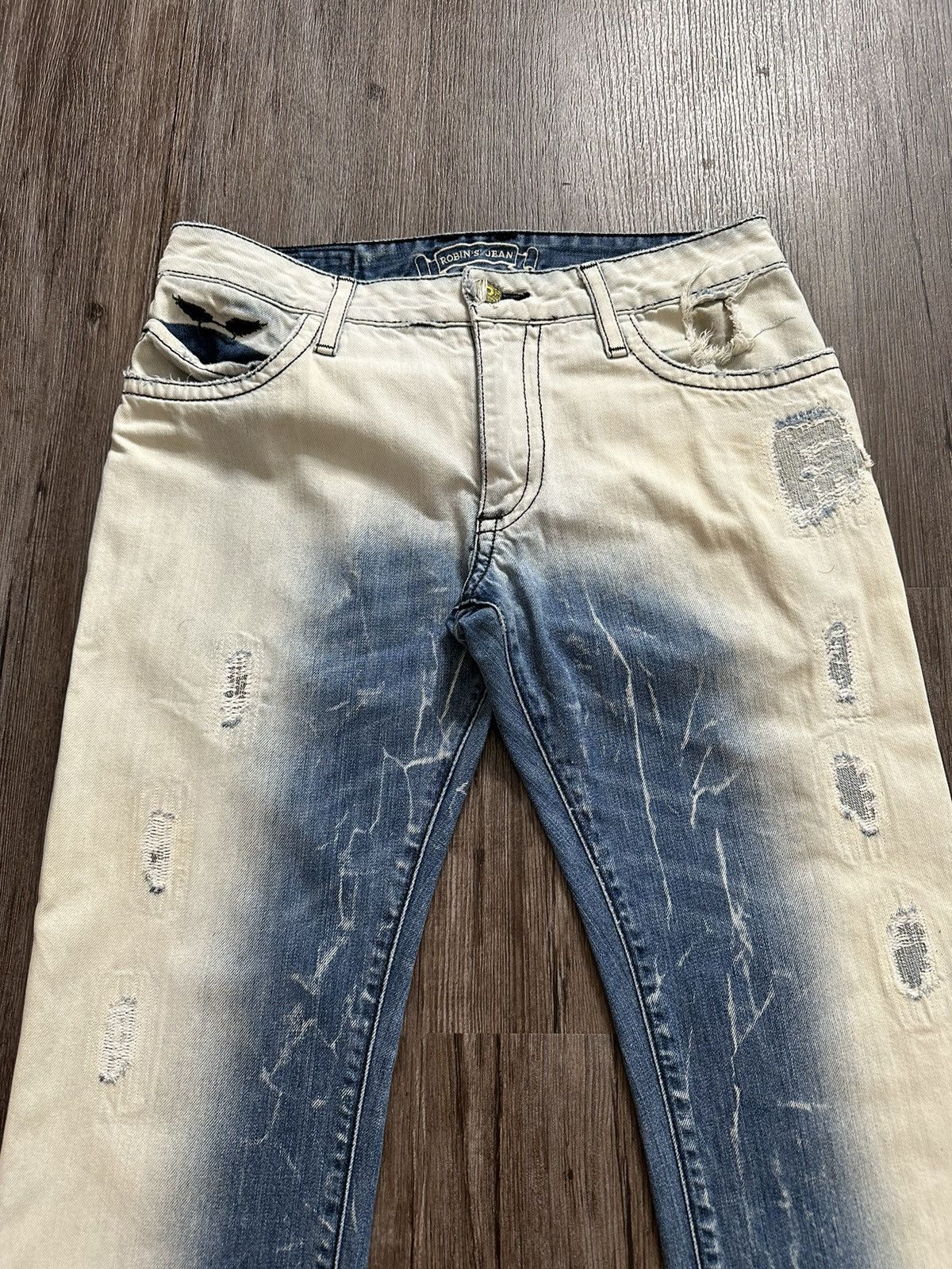Robins Jeans 🔥Robin’s Jeans🔥 Bleached and Dyed Denim Jeans Size US 31 - 6 Thumbnail