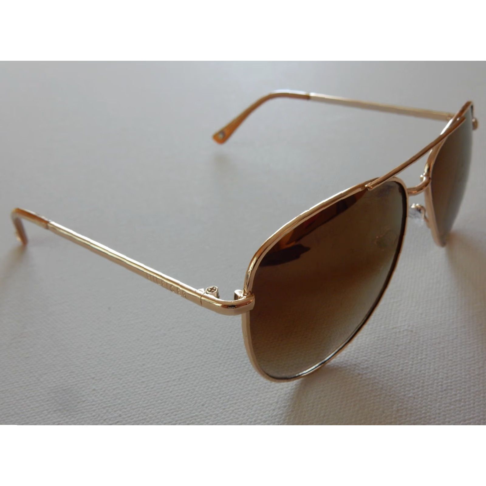 Tommy Hilfiger VINTAGE Tommy Hilfiger Aviator Sunglasses Women Adult Medium Gold Stylish 60[]14 141 Rowena WM OL491 Size ONE SIZE - 4 Thumbnail