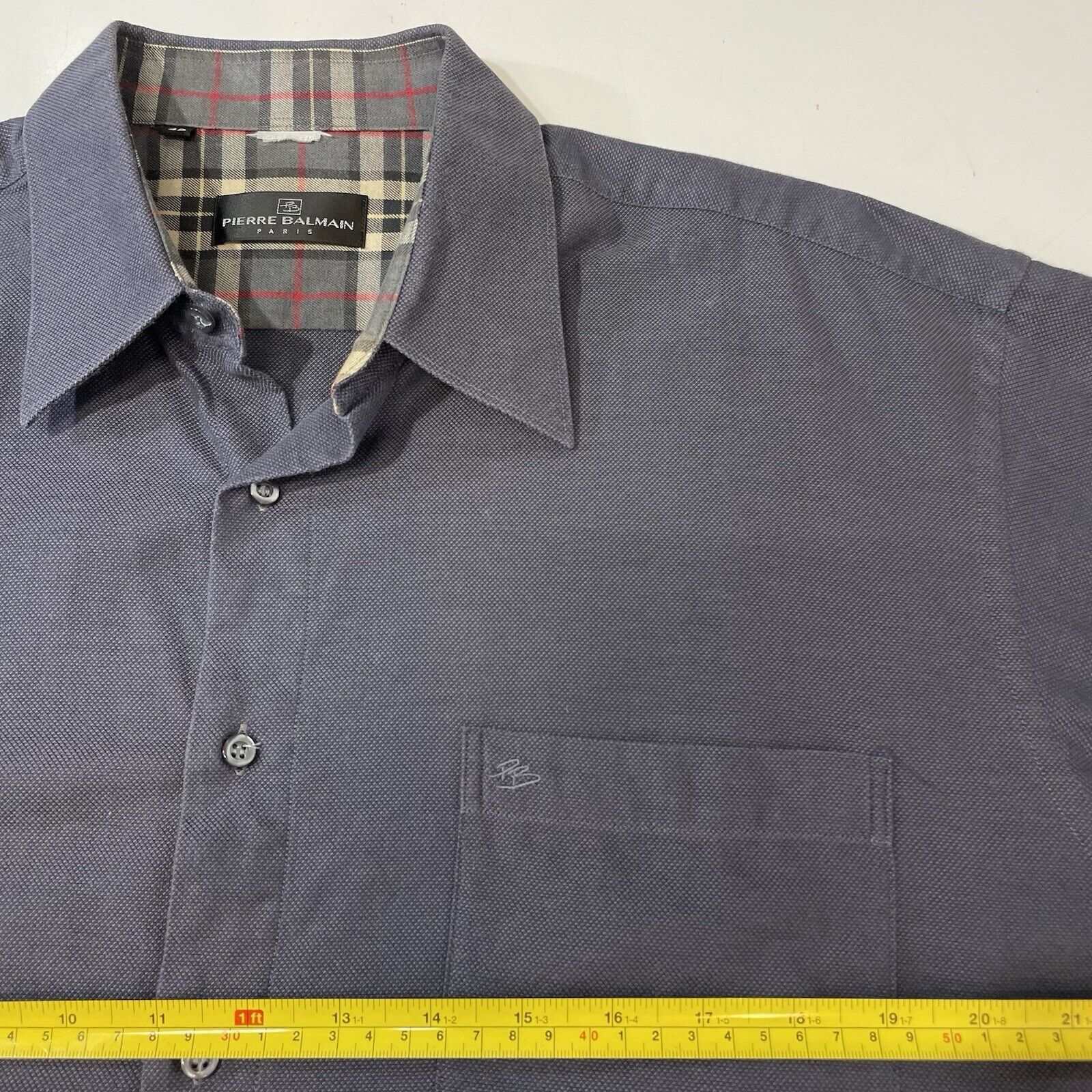 Pierre Balmain VTG Pierre Balmain Men’s Large Gray Woven Dress Shirt 42 Size US L / EU 52-54 / 3 - 6 Thumbnail