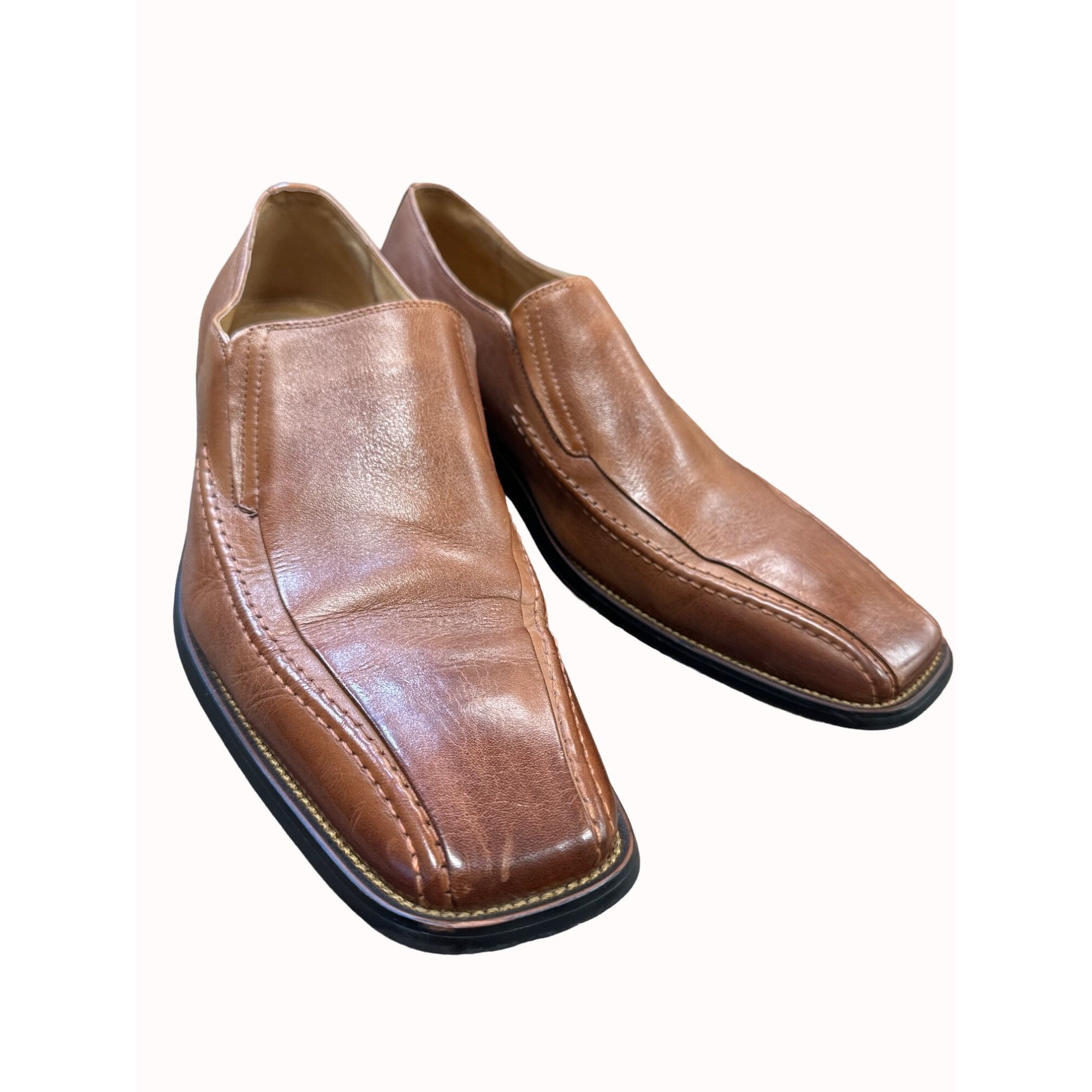 Stacy Adams Stacey Adams mens brown leather slip dress loafer shoes 11.5 Size US 11.5 / EU 44-45 - 1 Thumbnail
