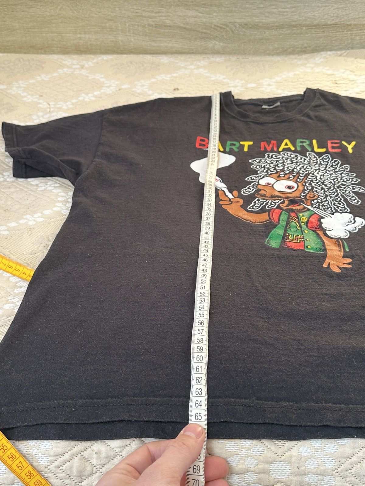 Bob Marley 🔥 90s Bart Marley Vintage Simpsons T Shirt Homer Band USA Size US XL / EU 56 / 4 - 9 Thumbnail