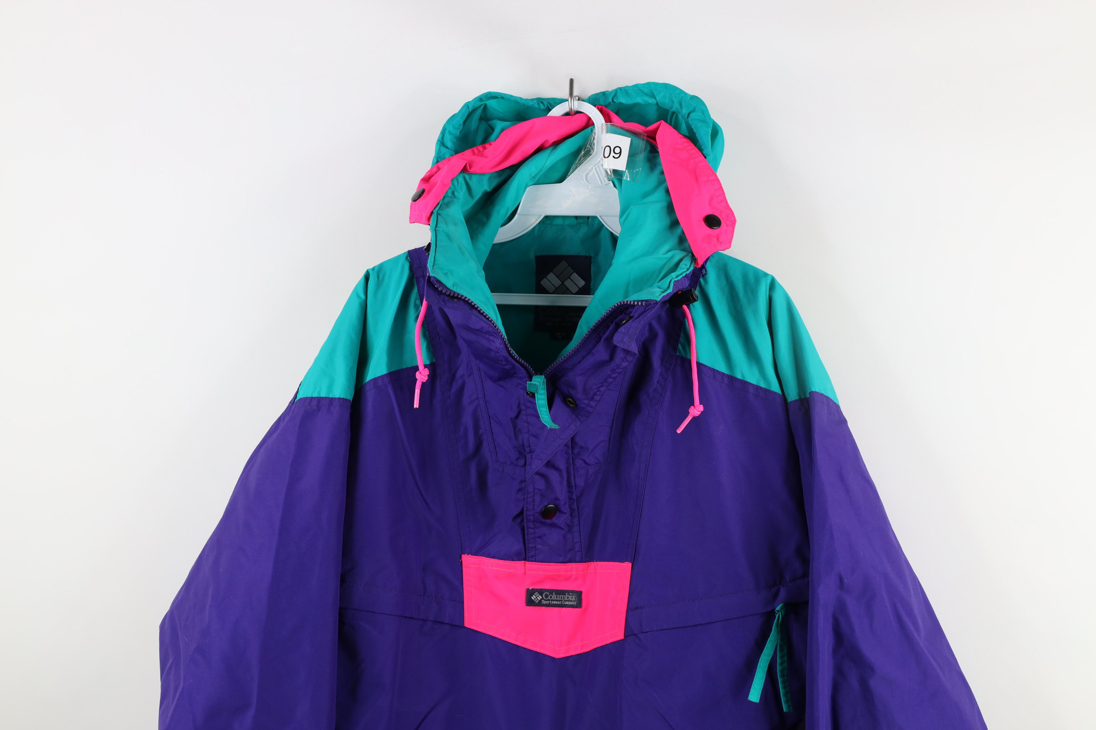 Columbia Vintage 90s Columbia Hooded Half Zip Pullover Jacket Purple Size US S / EU 44-46 / 1 - 2 Thumbnail