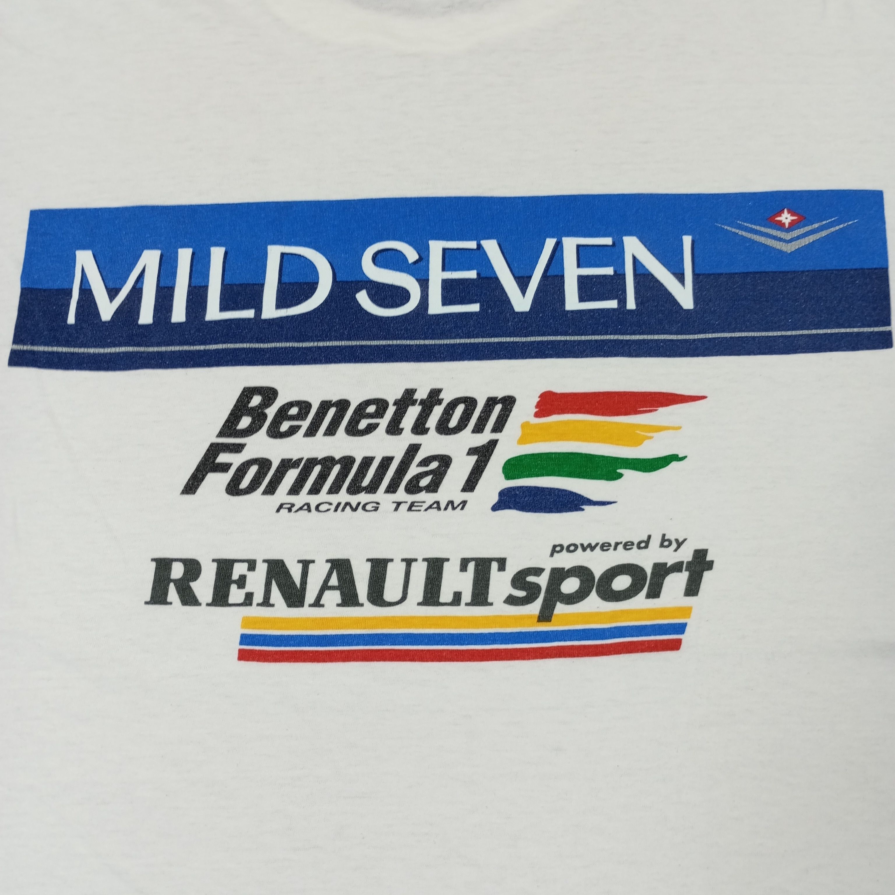 Benetton Benetton Formula One Racing Team Mild Seven Tshirt c223n17 Size US L / EU 52-54 / 3 - 2 Thumbnail