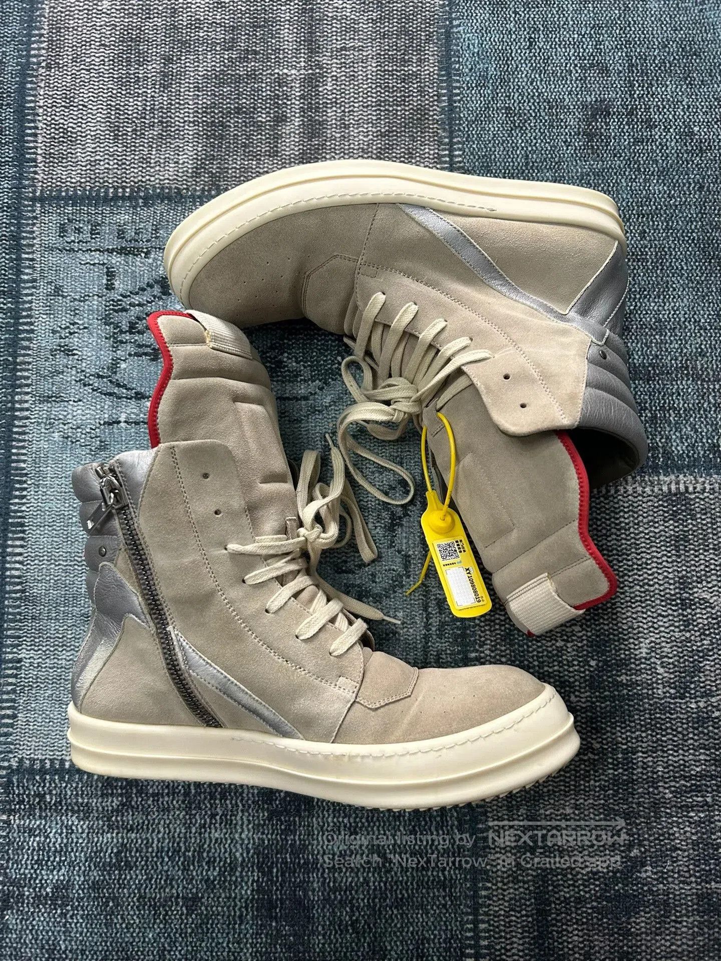 Rick Owens Rick Owens Gray Suede Sneakers Size 43. Size US 10 / EU 43 - 1 Thumbnail