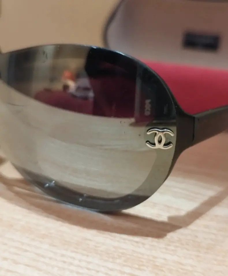 Chanel Сhanel Sunglasses Logo Rhinestones Square Vintage EX0252 Size ONE SIZE - 2 Thumbnail