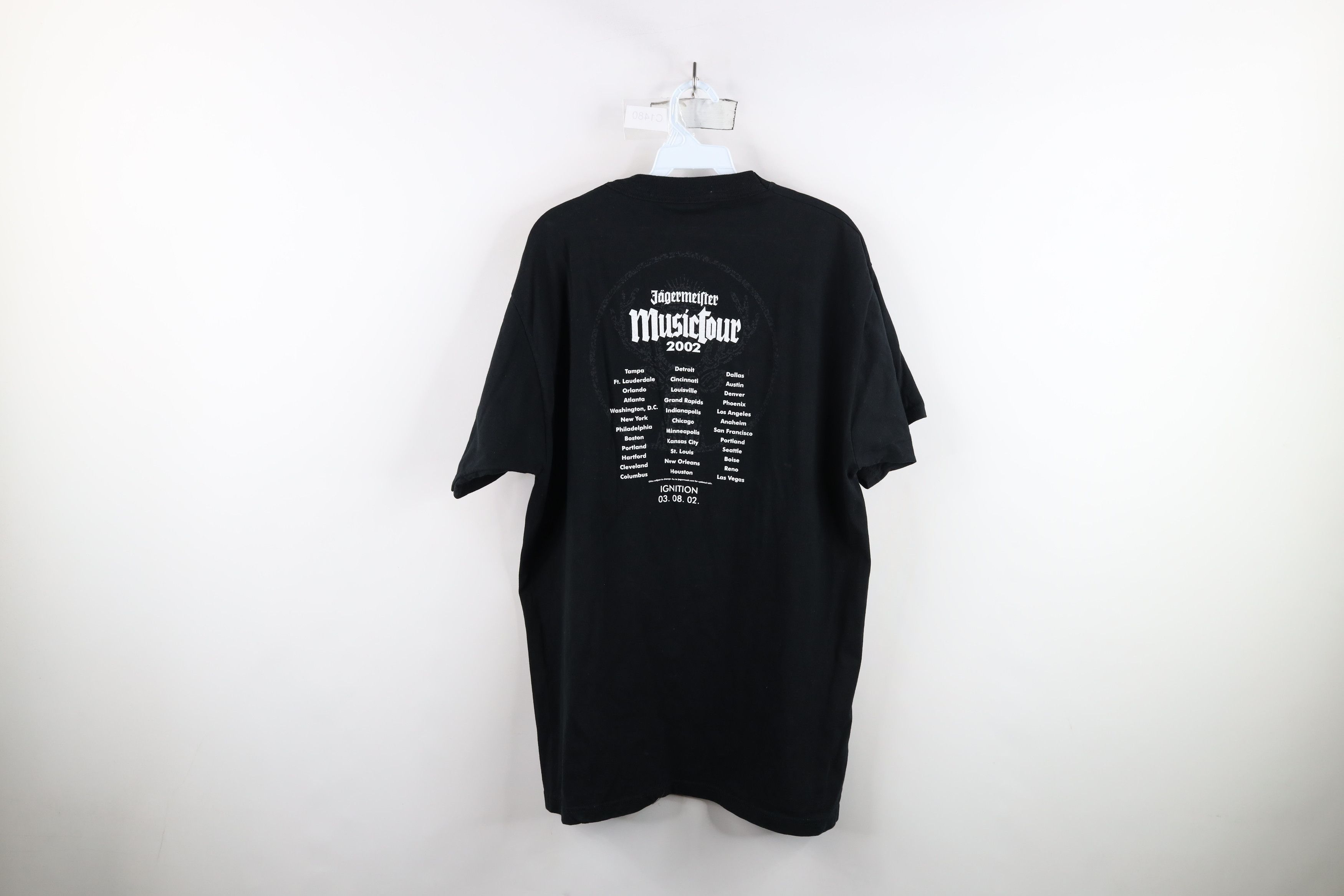 Vintage Vintage Y2K 2002 Jagermeister Tour Short Sleeve T-Shirt Size US XL / EU 56 / 4 - 13 Thumbnail