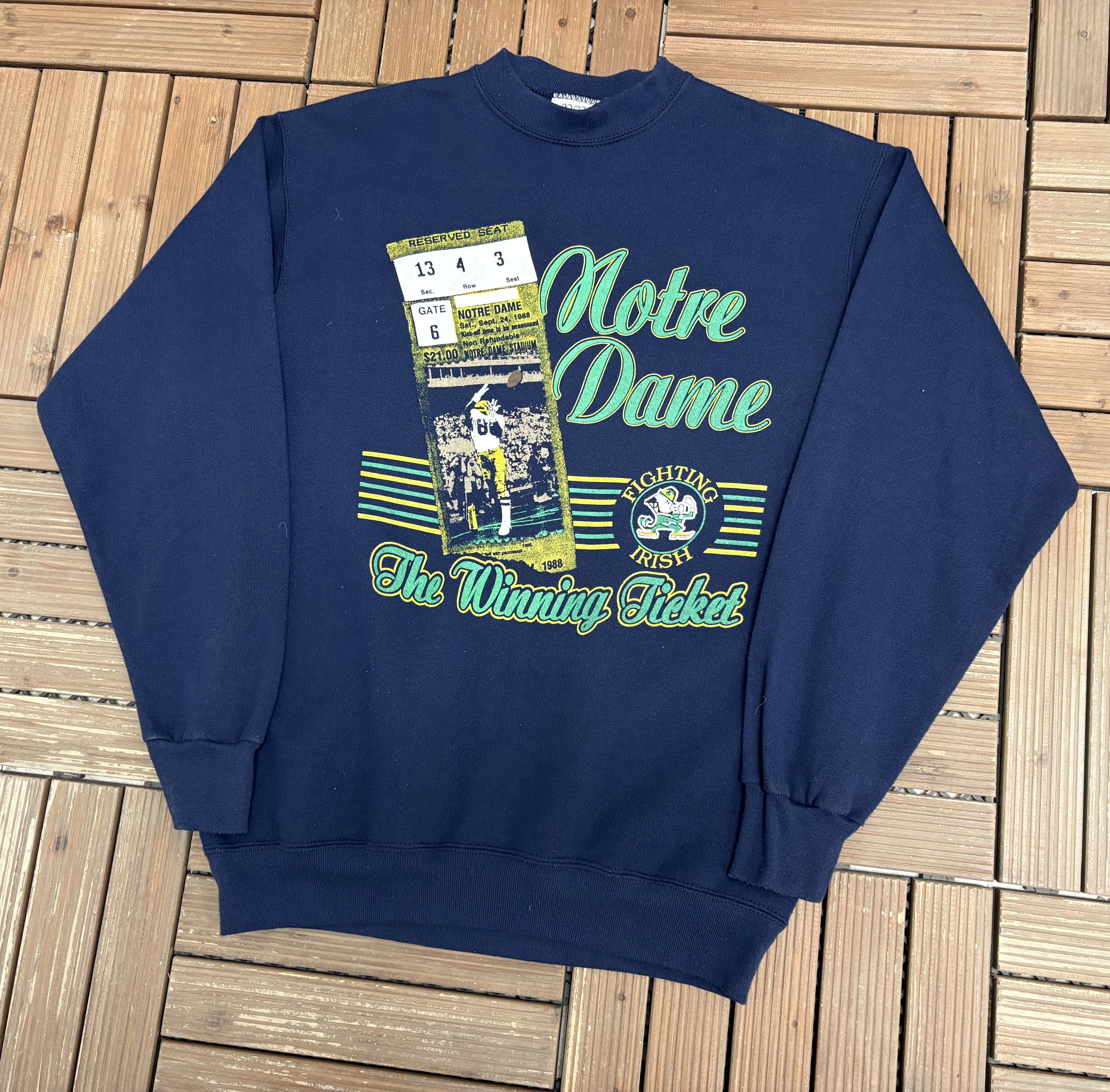 Vintage Notre Dame Fighting Irish Football Vintage Crewneck Sweater Size US L / EU 52-54 / 3 - 2 Thumbnail