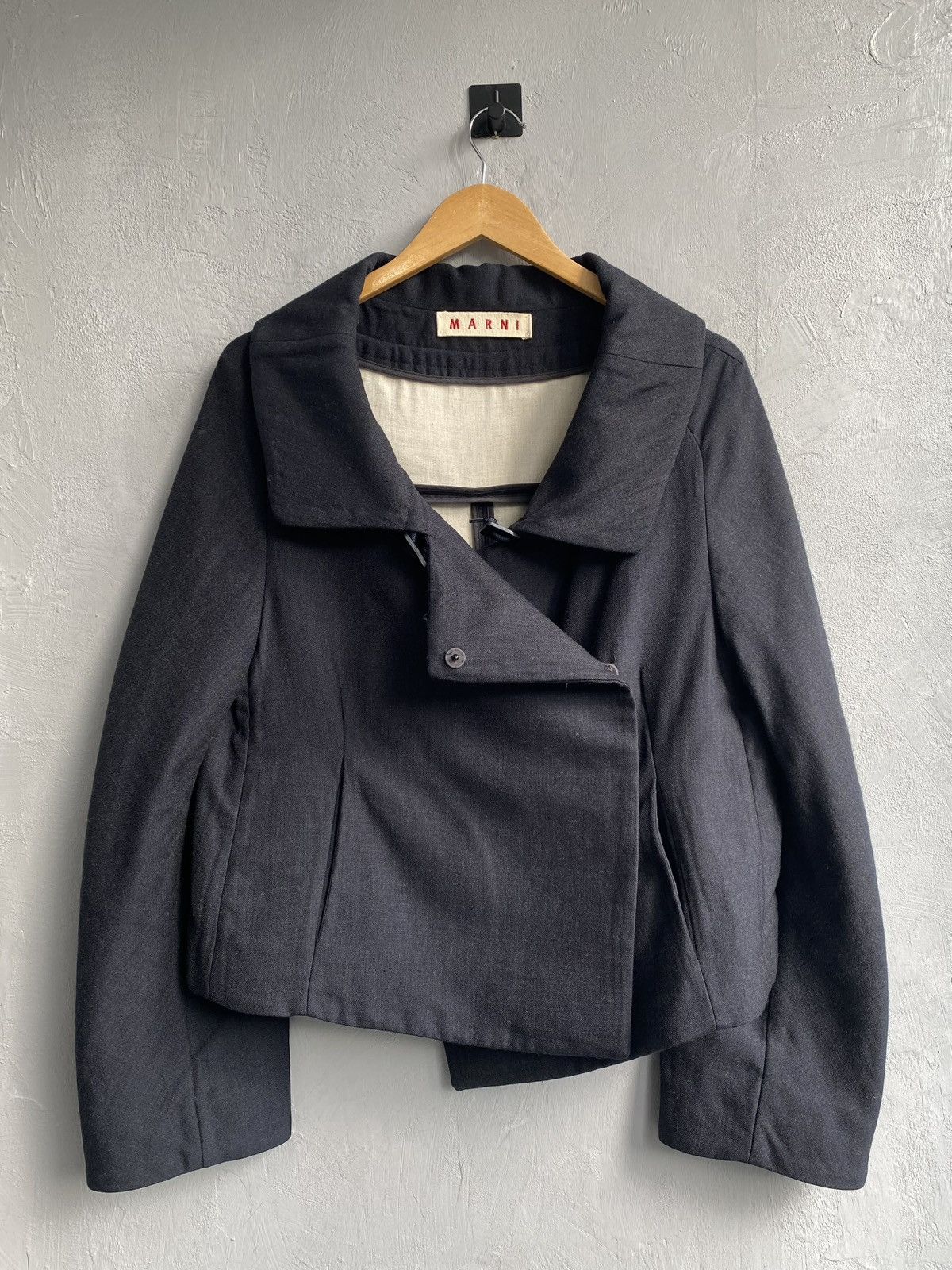Marni Marni Asymmetric Wrap Cropped Jacket | Grailed