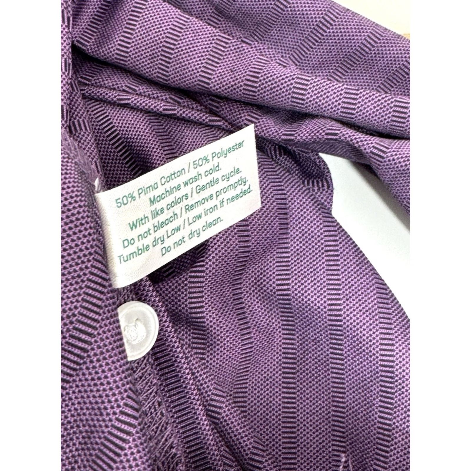 Vintage Criquet Polo Shirt - Striped Lightweight Embroidered Logo S Purple Mens Long Sleeve Size US S / EU 44-46 / 1 - 6 Thumbnail
