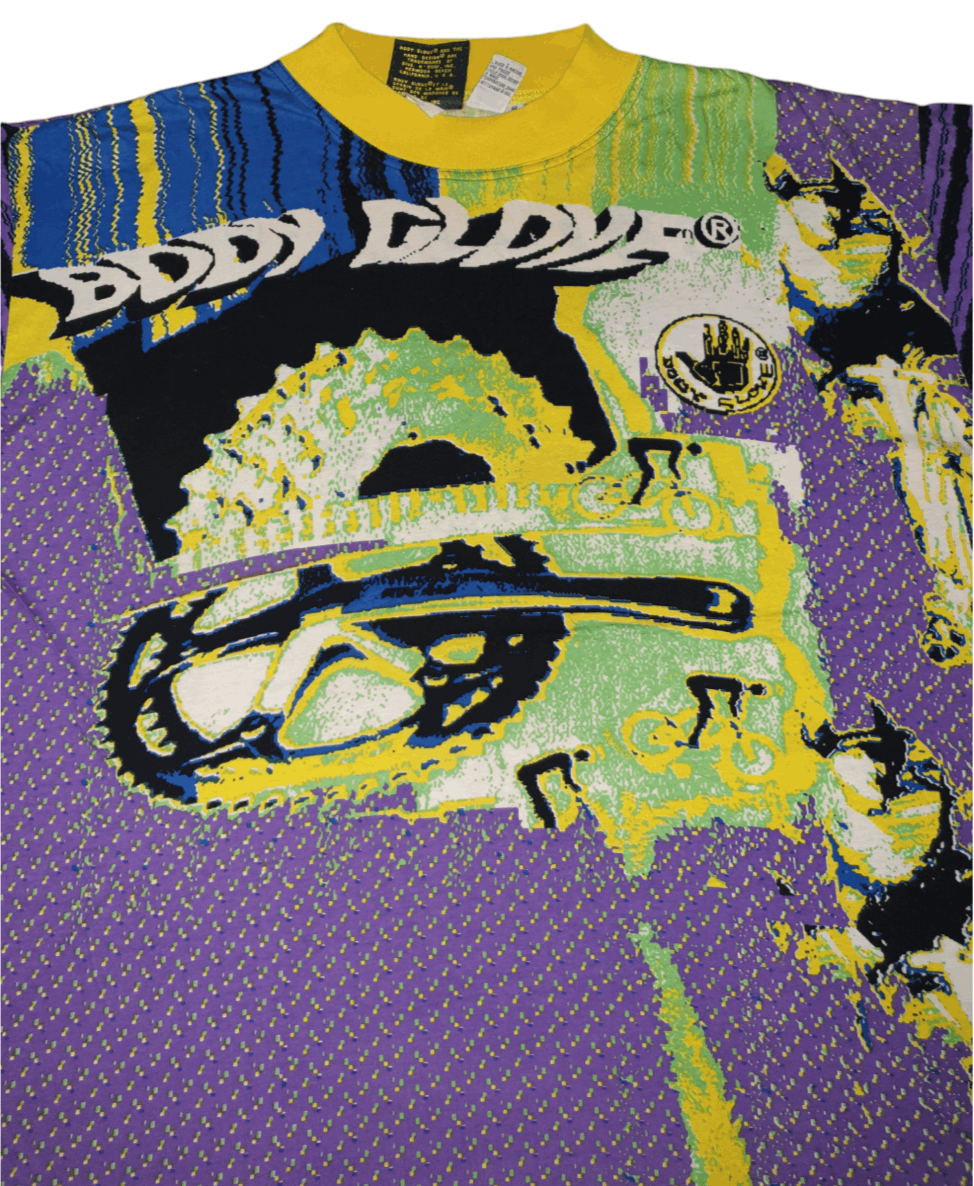 Body Glove × Vintage [ VINTAGE OVERSIZE ] 80s Body Glove Allover Print T-shirt Size US S / EU 44-46 / 1 - 2 Thumbnail