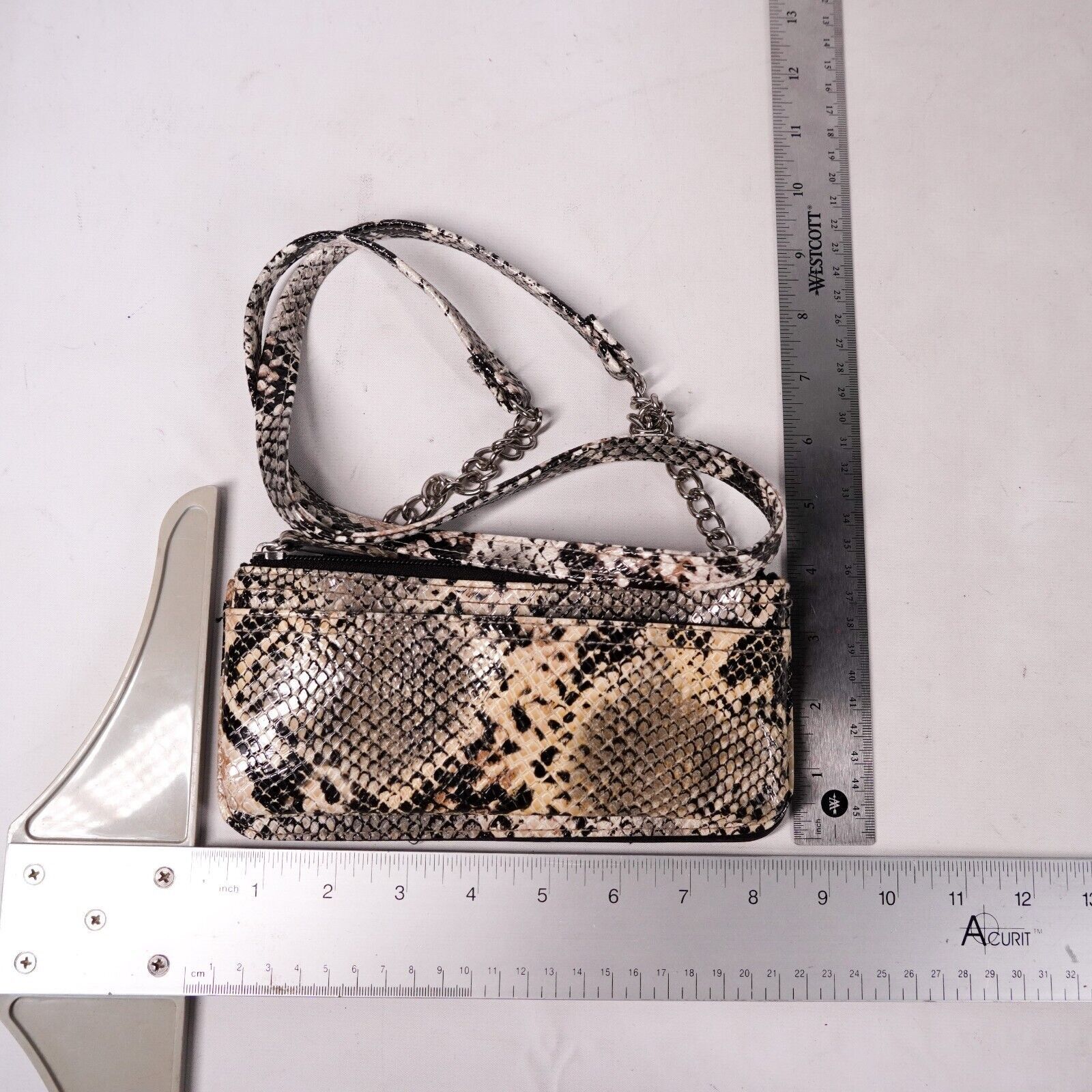 Other Reptile Snake Skin Lizard Bag Satchel Handbag Purse Tan Size ONE SIZE - 9 Thumbnail