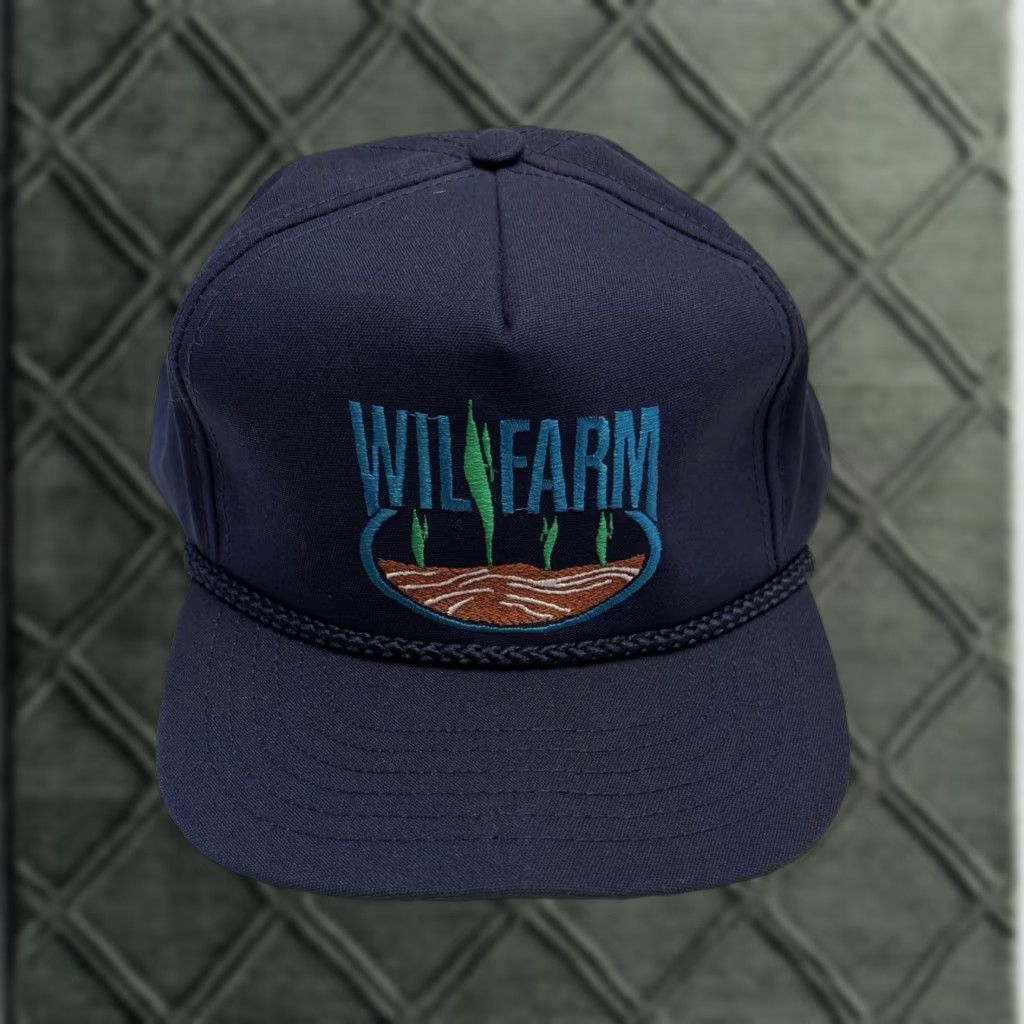 Vintage VINTAGE Vernon Wil Farm Hat Cap Snapback Adjustable Blue Unisex Adults Baseball Cap Cotton Twill Made in USA Size ONE SIZE - 1 Thumbnail