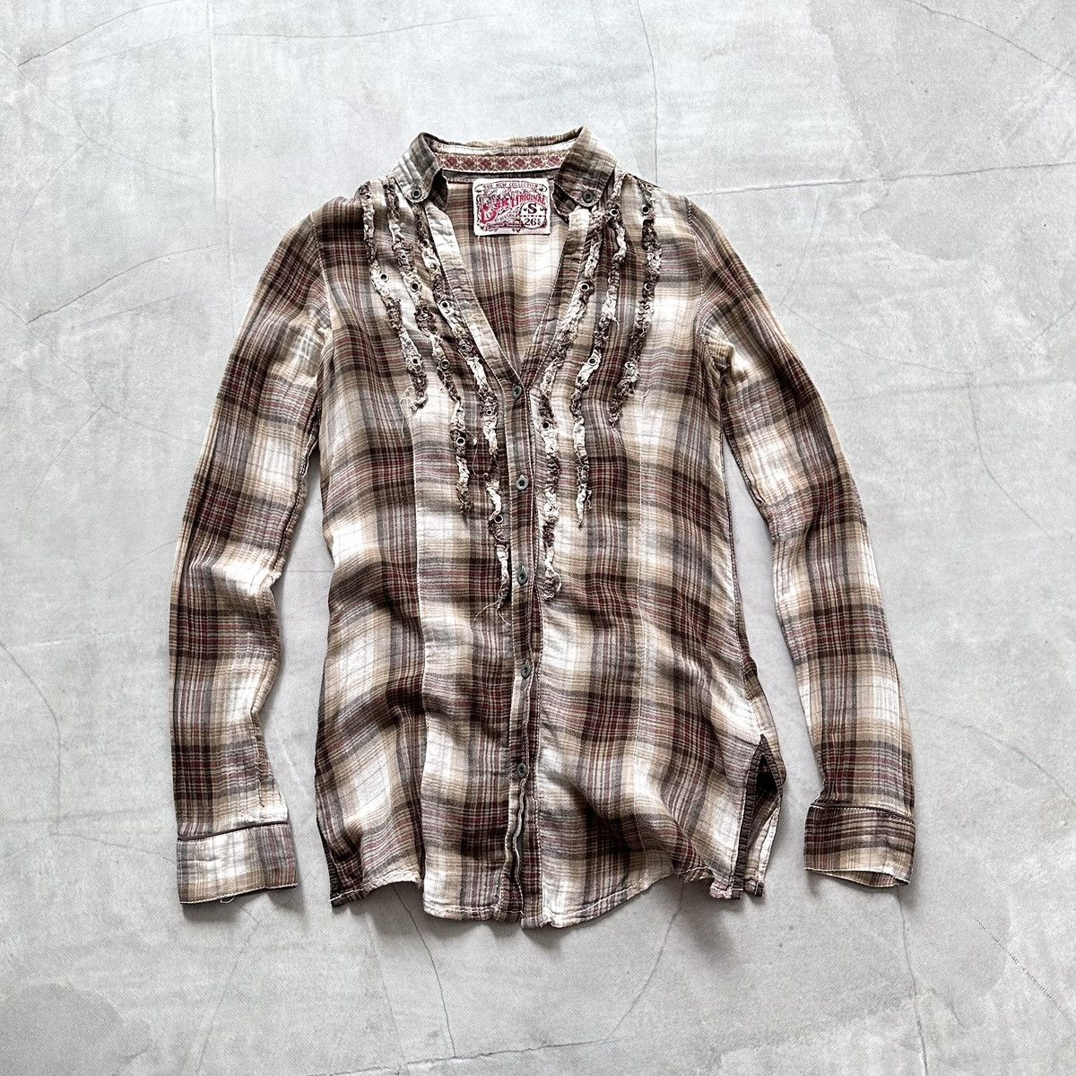 Hysteric Glamour × Undercover Eyelets Checkered Button Punk Shirt LGB If Six Was Nine Vibe Size S / US 4 / IT 40 - 1 Thumbnail
