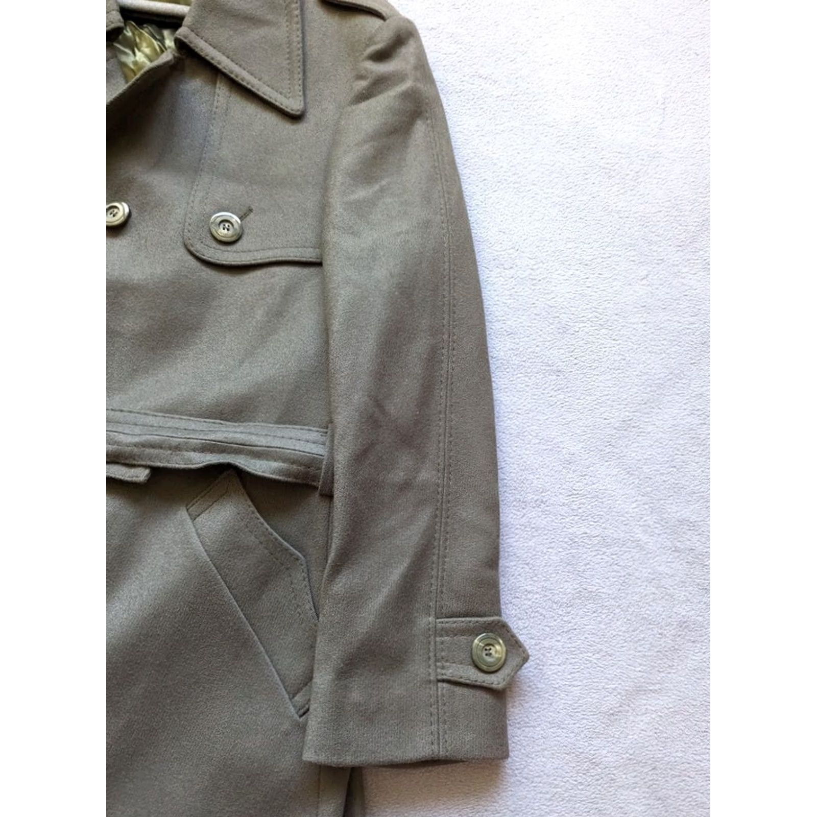 Vintage Vintage Wool Coat Mens Green Military Style Overcoat M Size HRZ Kleidung Size US M / EU 48-50 / 2 - 5 Thumbnail