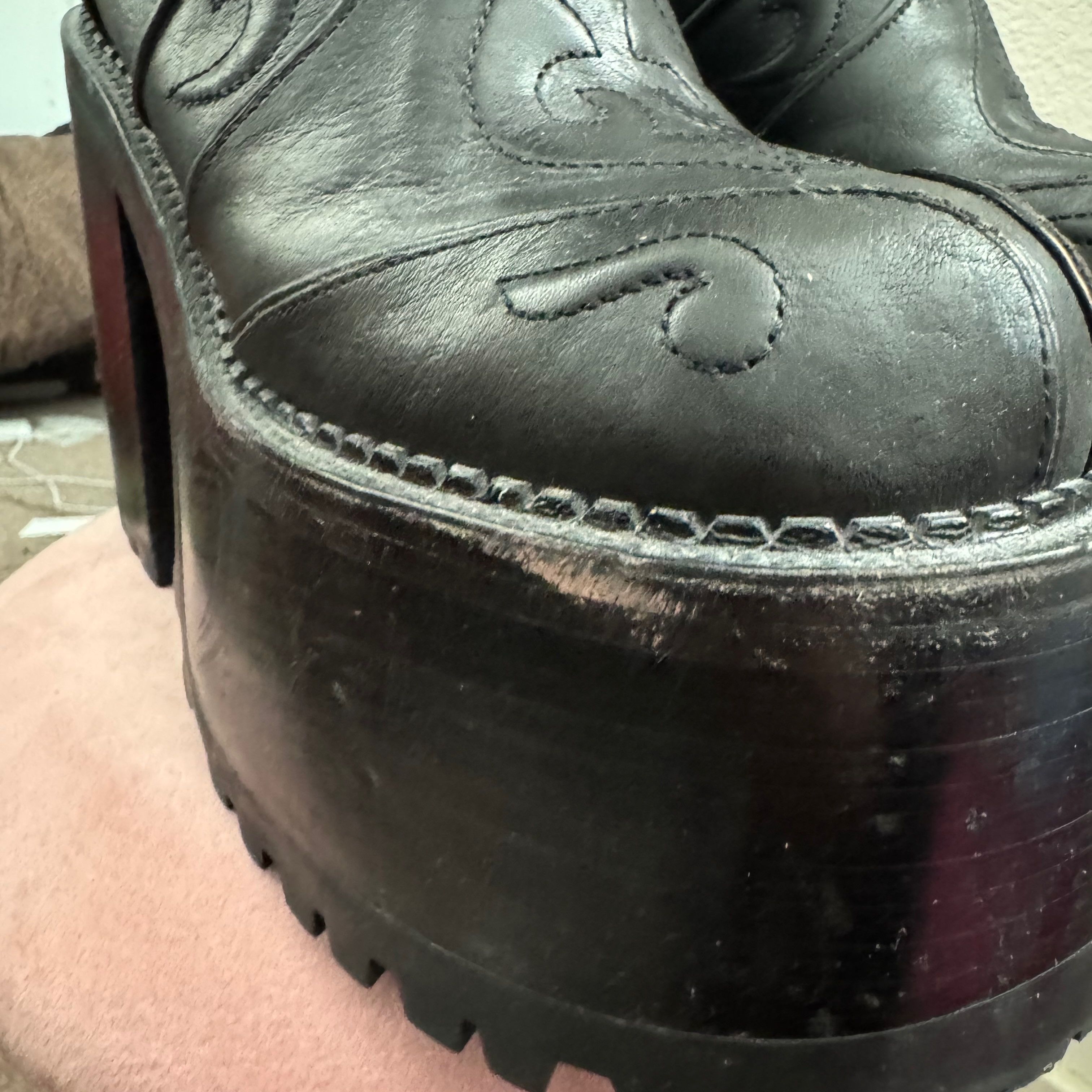 Marc Jacobs Marc Jacobs HEAVEN MARGARET Boots RARE Black Leather Women's Size US 9 / IT 39 - 8 Thumbnail