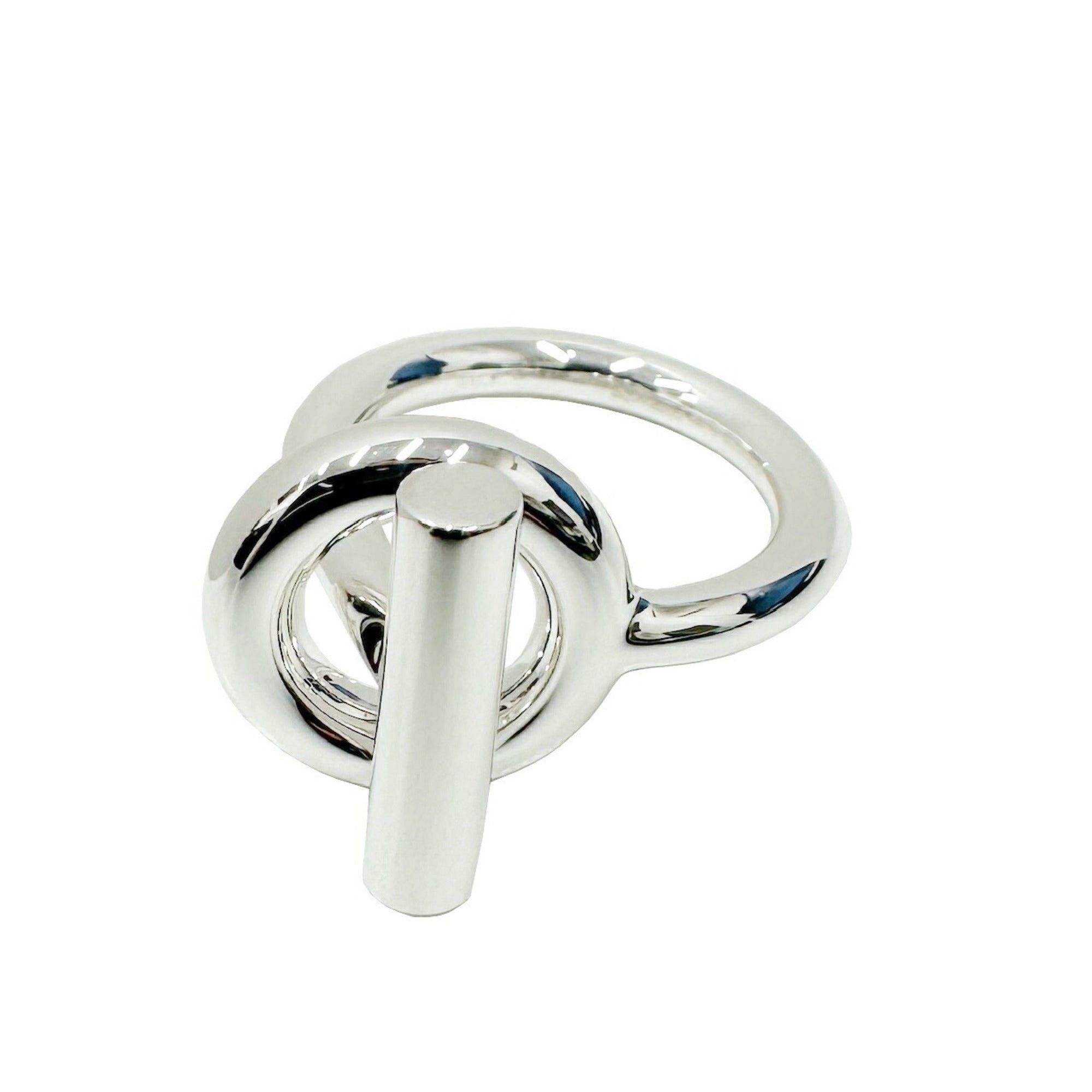 Image of Hermes Echape Ring 52 52 No. 11.5 Silver Silver Ag925 Men's Women's