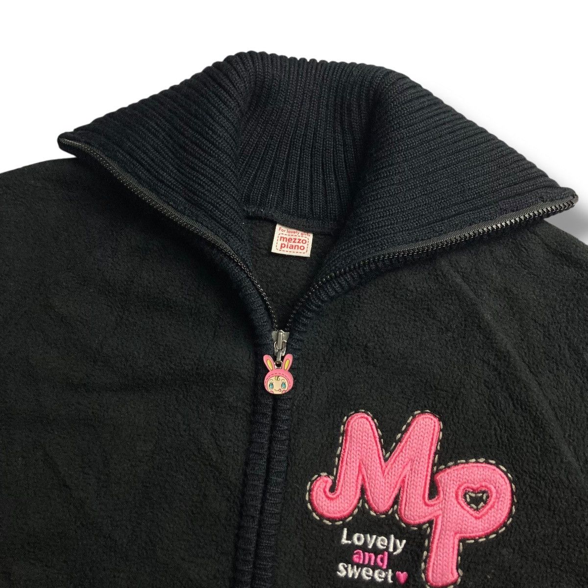 Hysteric Glamour 🇯🇵 🩷🖤 MEZZO PIANO EMBROIDERED LOGO FULL ZIP WOOL JACKET Size L / US 10 / IT 46 - 10 Thumbnail