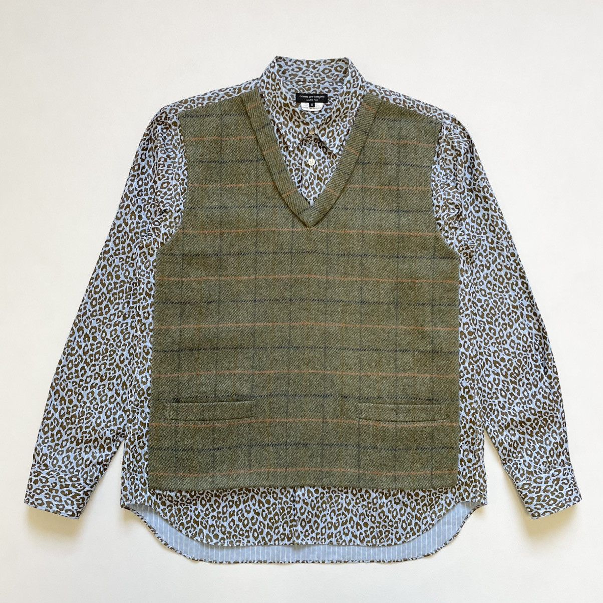 Comme des Garcons Homme Plus A/W 10 Hybrid Mohair Front Panelled Shirt Size US M / EU 48-50 / 2 - 1 Thumbnail