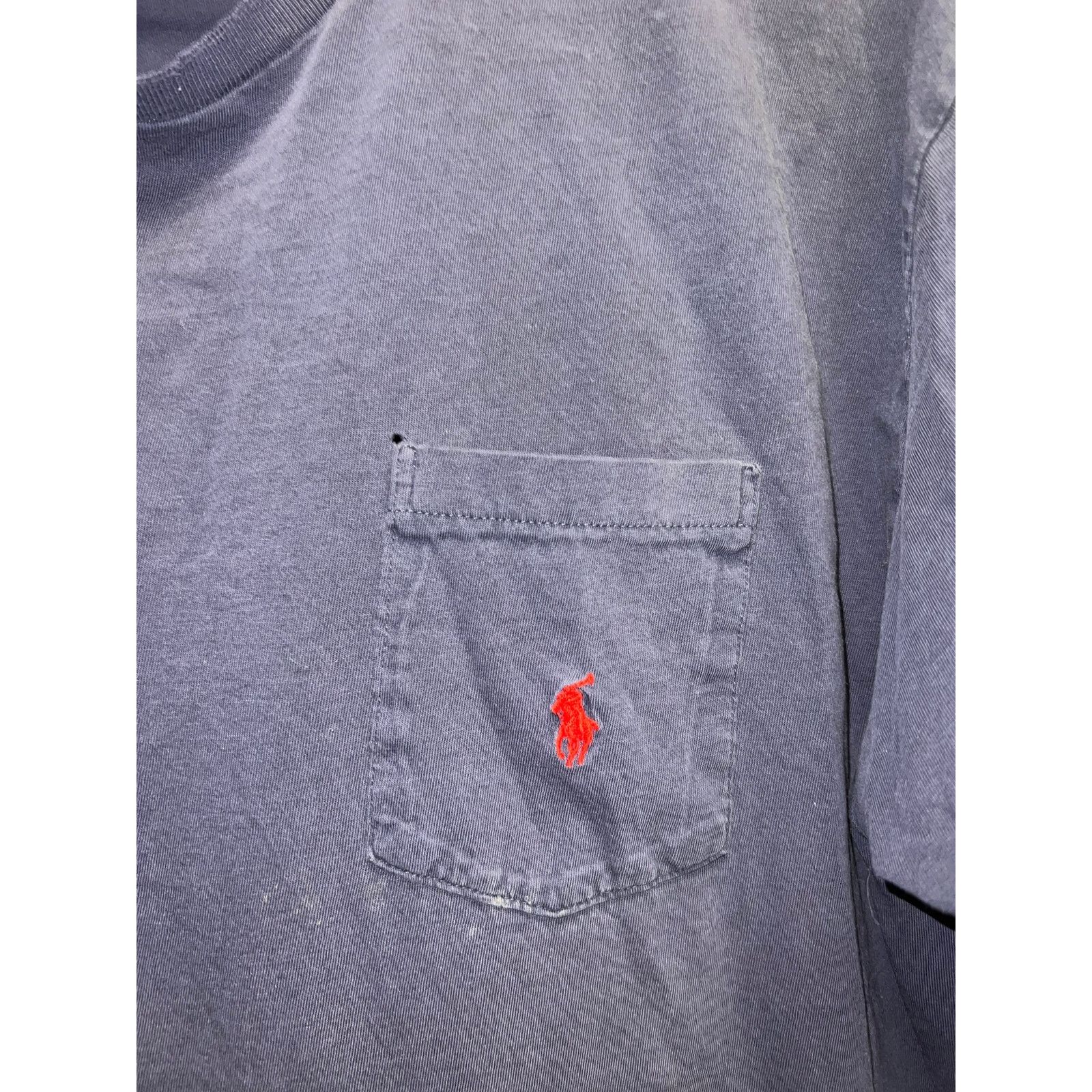 Polo Ralph Lauren Vintage Polo Ralph Lauren Blue Shirt Usa Made Blank Tee VTG Size US L / EU 52-54 / 3 - 3 Thumbnail
