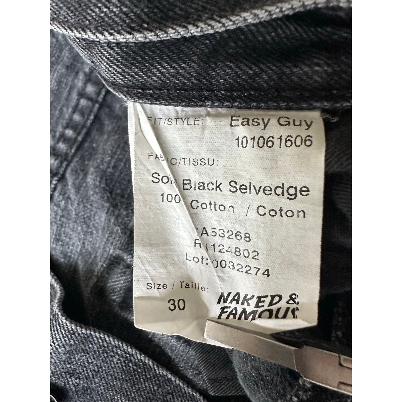 Naked & Famous Naked & Famous Easy Guy Selvedge Denim Jeans Men’s Size 30 Size US 30 / EU 46 - 3 Thumbnail