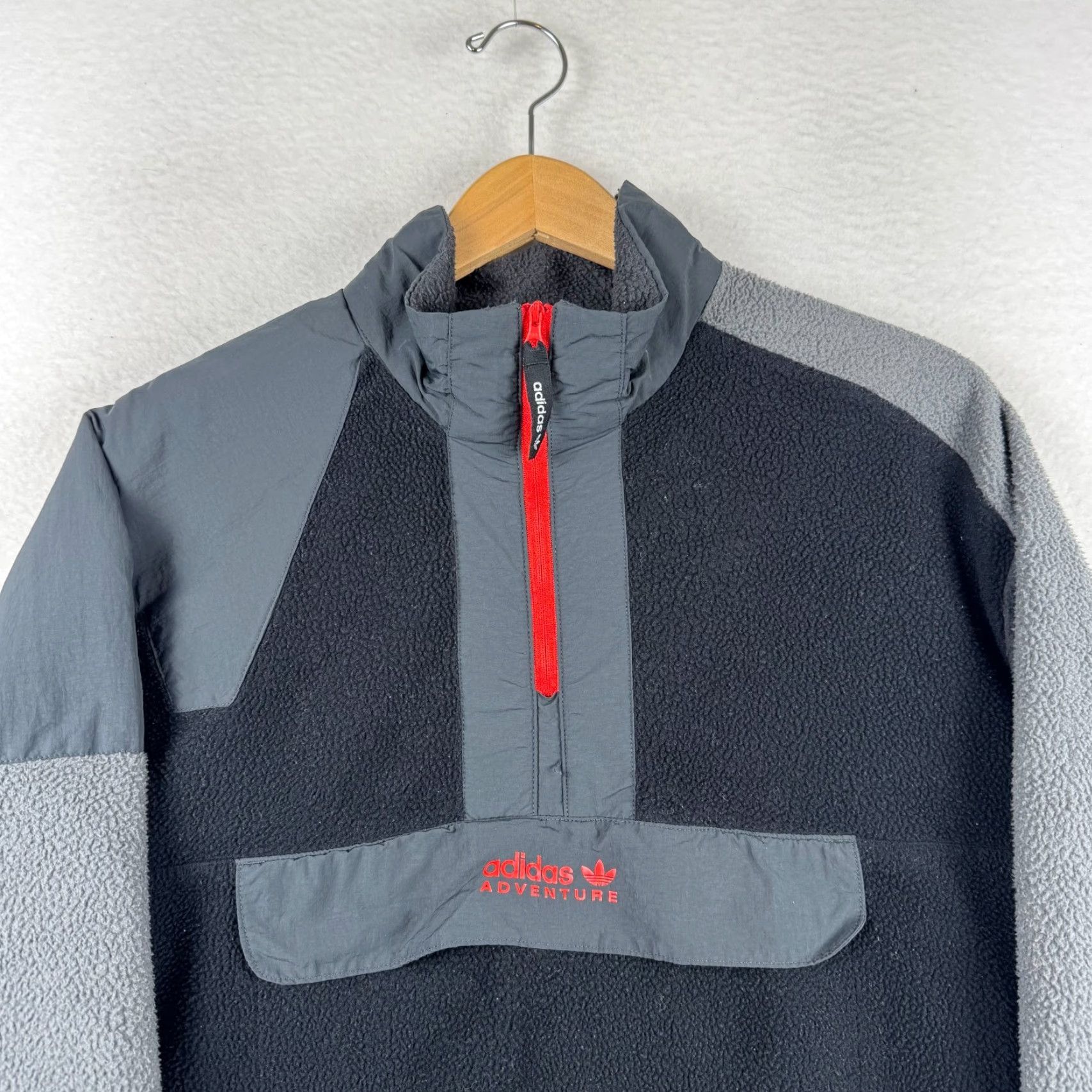 Adidas Adidas Mens Large Track Sweatshirt 1/4 Zip Fleece Black Long Sleeve Sweatshirt Pullover Size US L / EU 52-54 / 3 - 4 Thumbnail