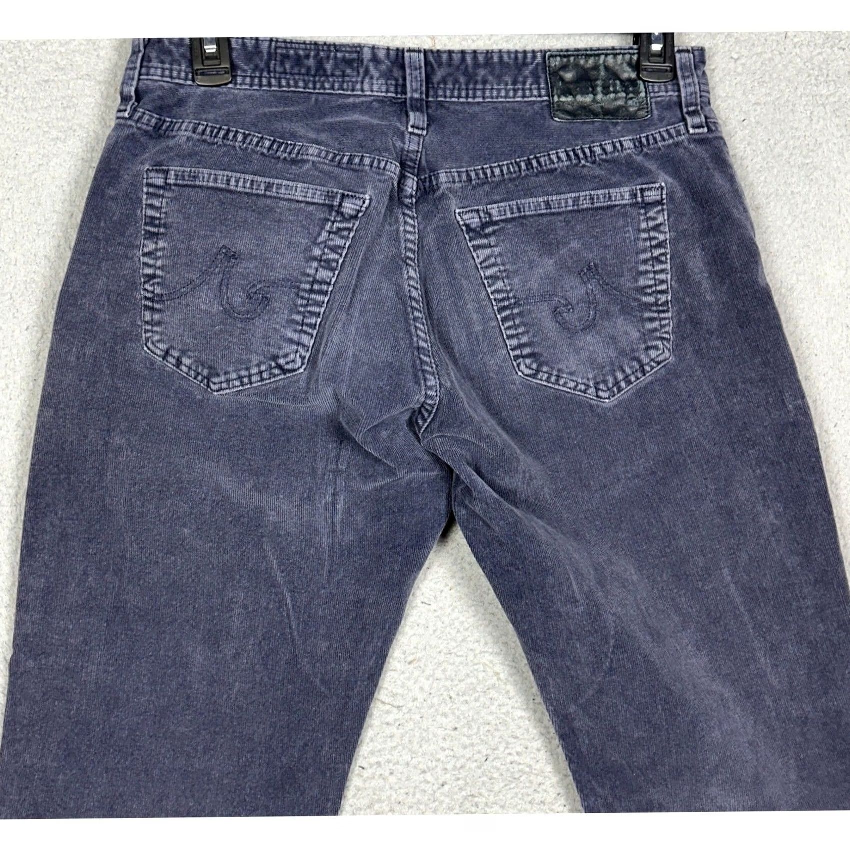 Vintage AG Adriano Goldschmied Pants Mens 32x34 The Graduate Corduroy Tailored Leg Gray Chino Slim Straight 5-Pocket Size US 32 / EU 48 - 3 Thumbnail