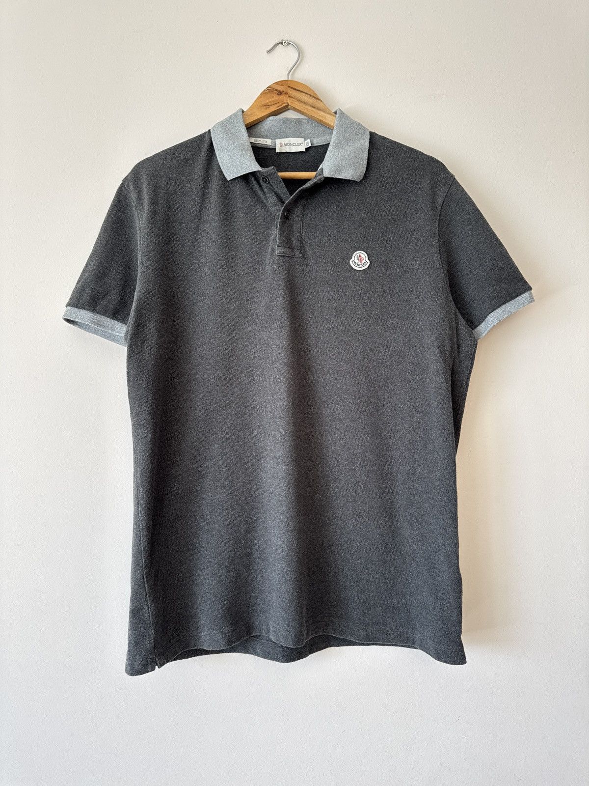 Moncler Polo T-shirt Gray Shirt