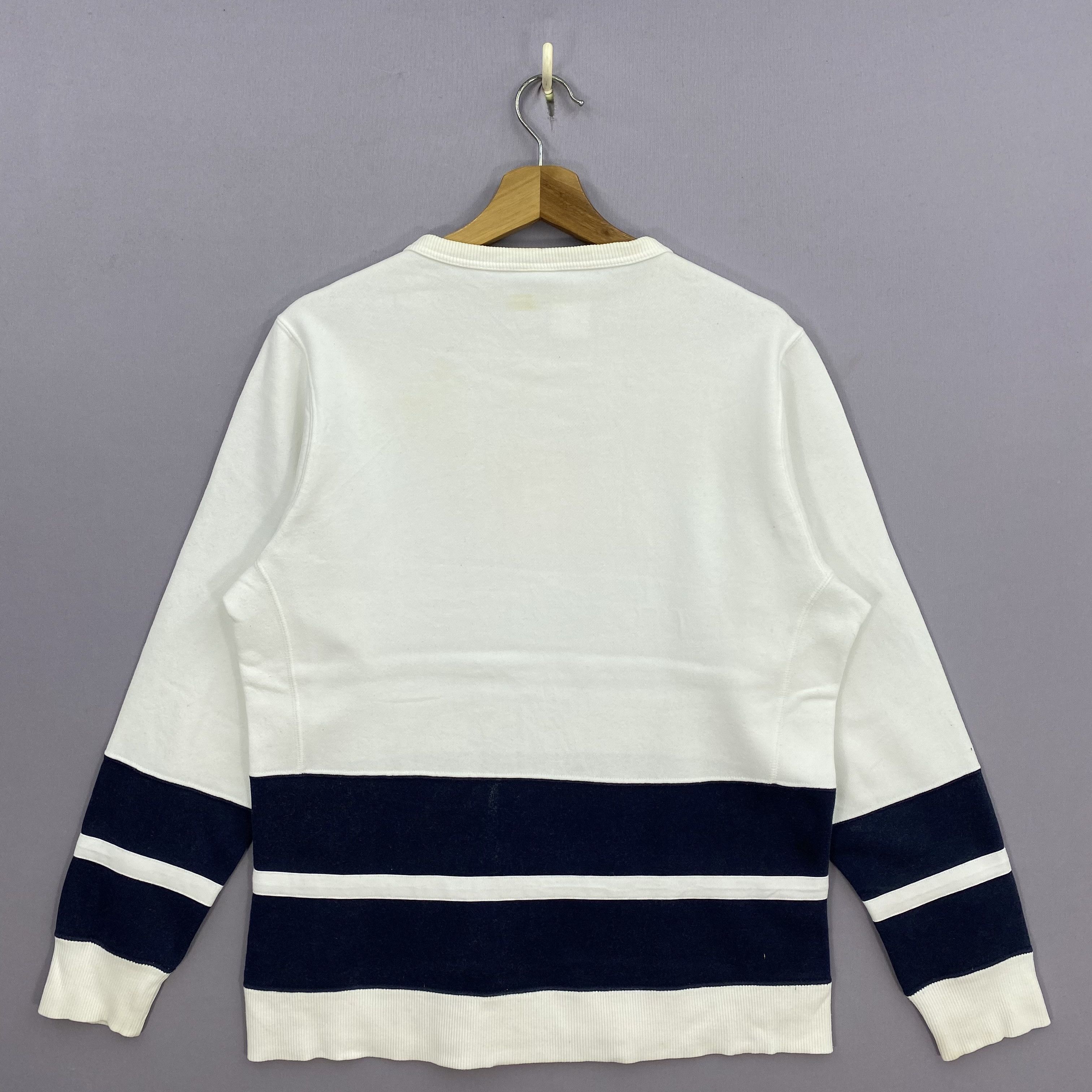 Ellesse Vintage 90s Ellesse Striped Sweater Spellout Logo Jumper Size S / US 4 / IT 40 - 3 Thumbnail