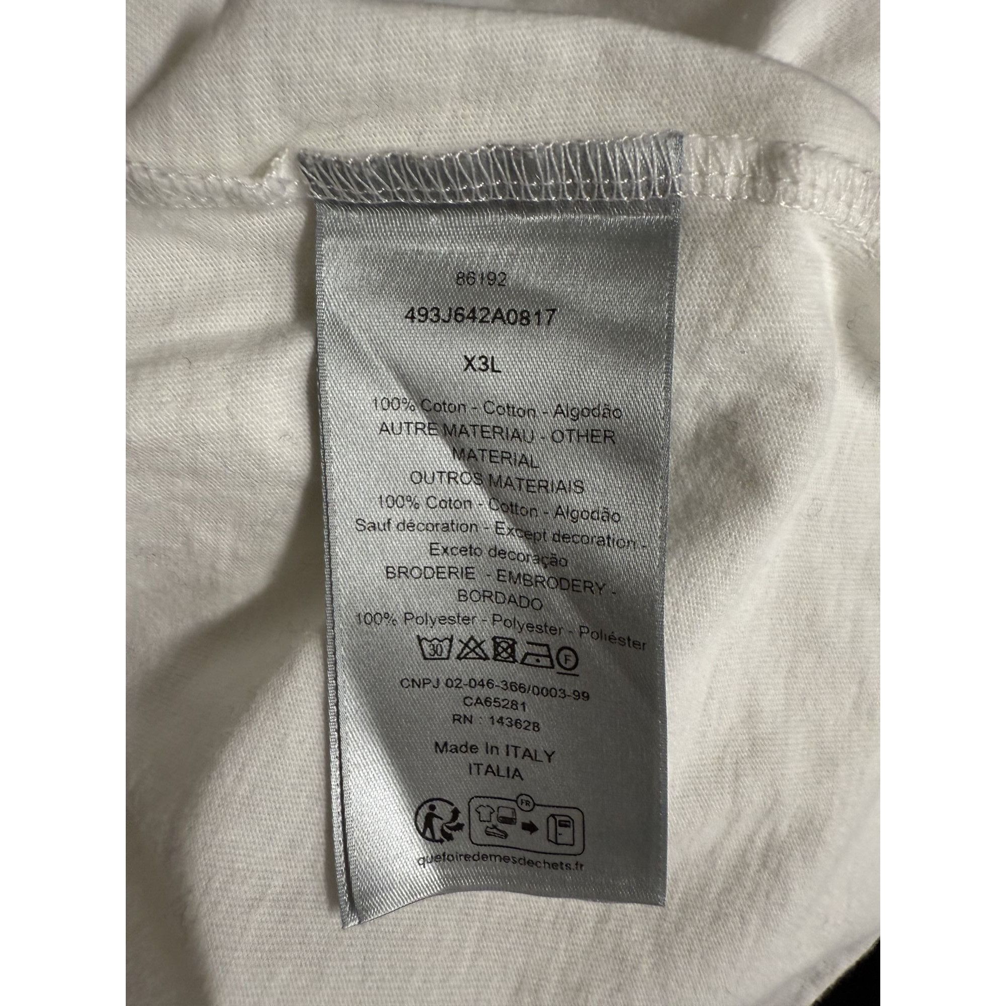 Dior Christian Dior Couture Paris White T-Shirt X3L 100% Cotton Size US XXL / EU 58 / 5 - 4 Thumbnail