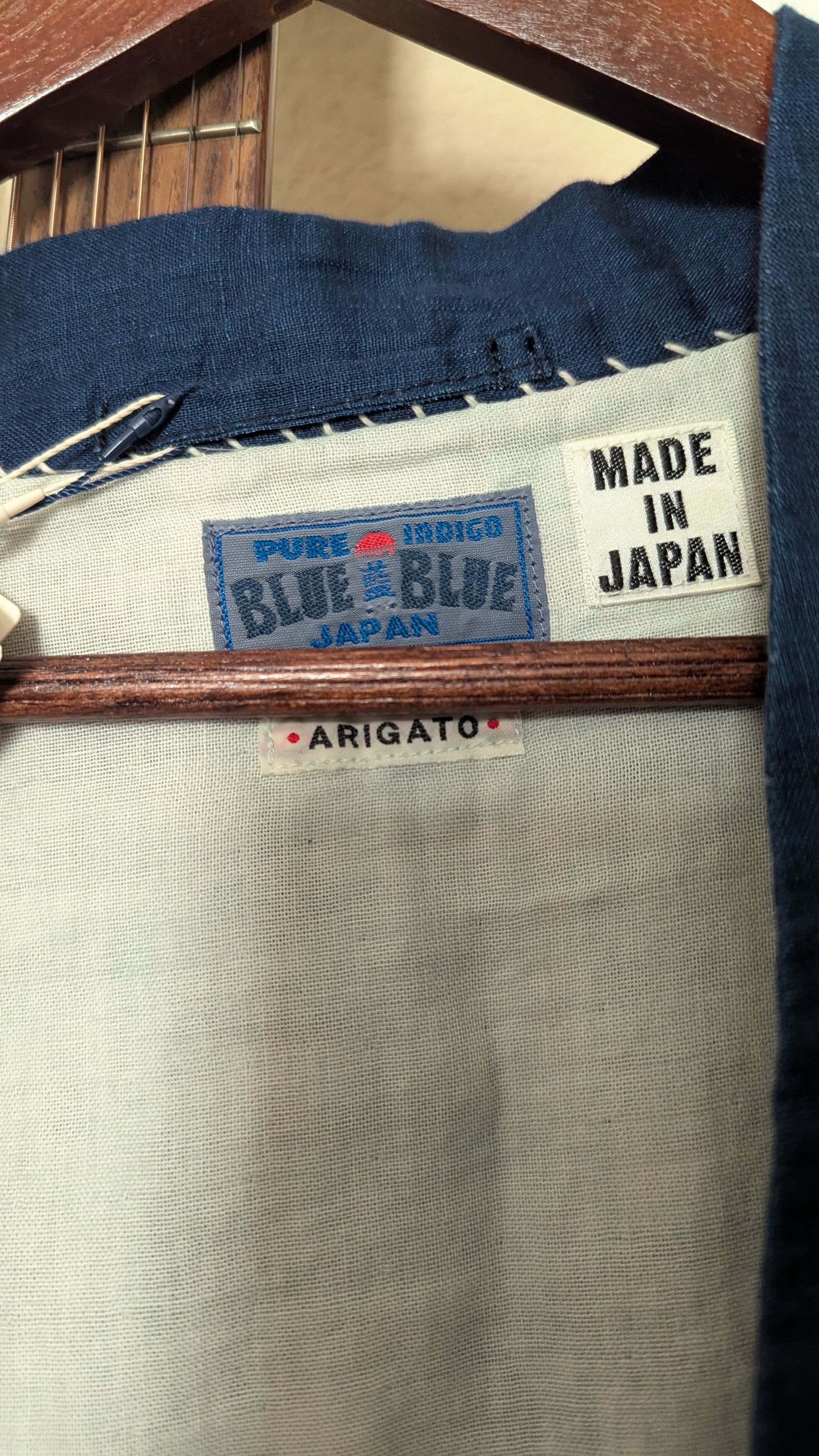 Blue Blue Japan BLUE BLUE JAPAN Indigo Linen Patchwork Haori Jacket (Size M) Size US M / EU 48-50 / 2 - 3 Thumbnail