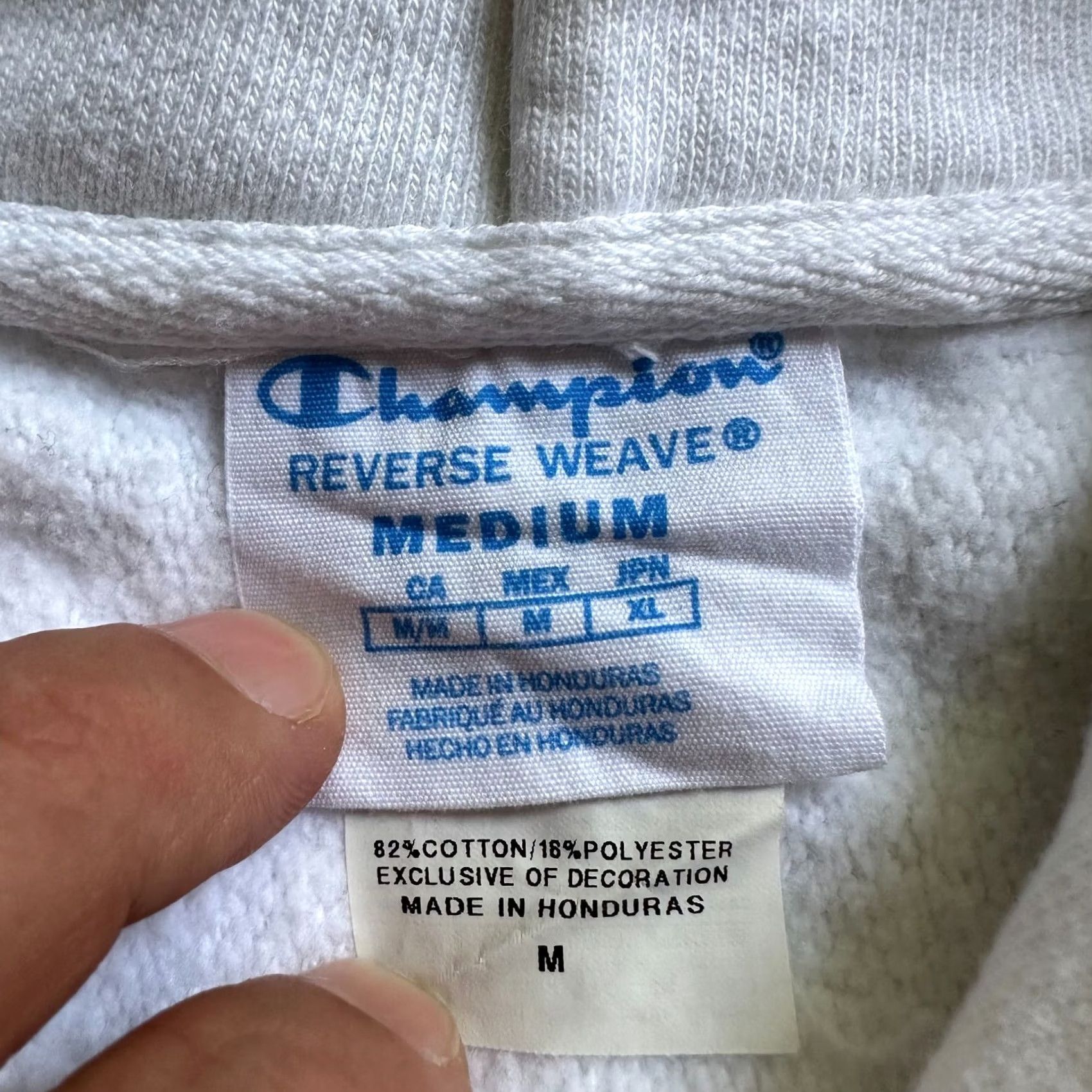 Champion Champion Sweatshirt Mens Medium Reverse Weave White Pockets Spooky Sports 90s Size US M / EU 48-50 / 2 - 3 Thumbnail